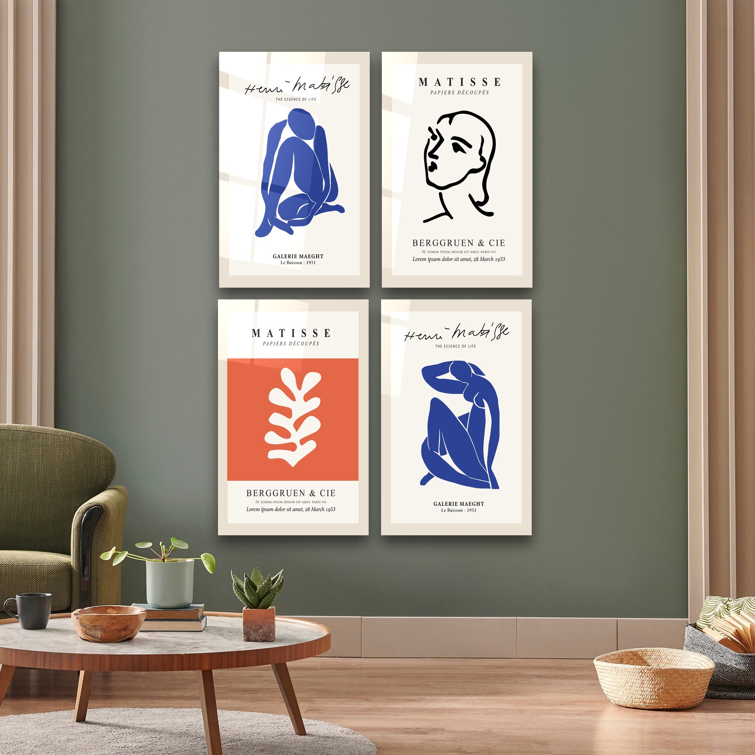 ."Matisse Quadro ". Contemporary Gallery Collection Glass Wall Art