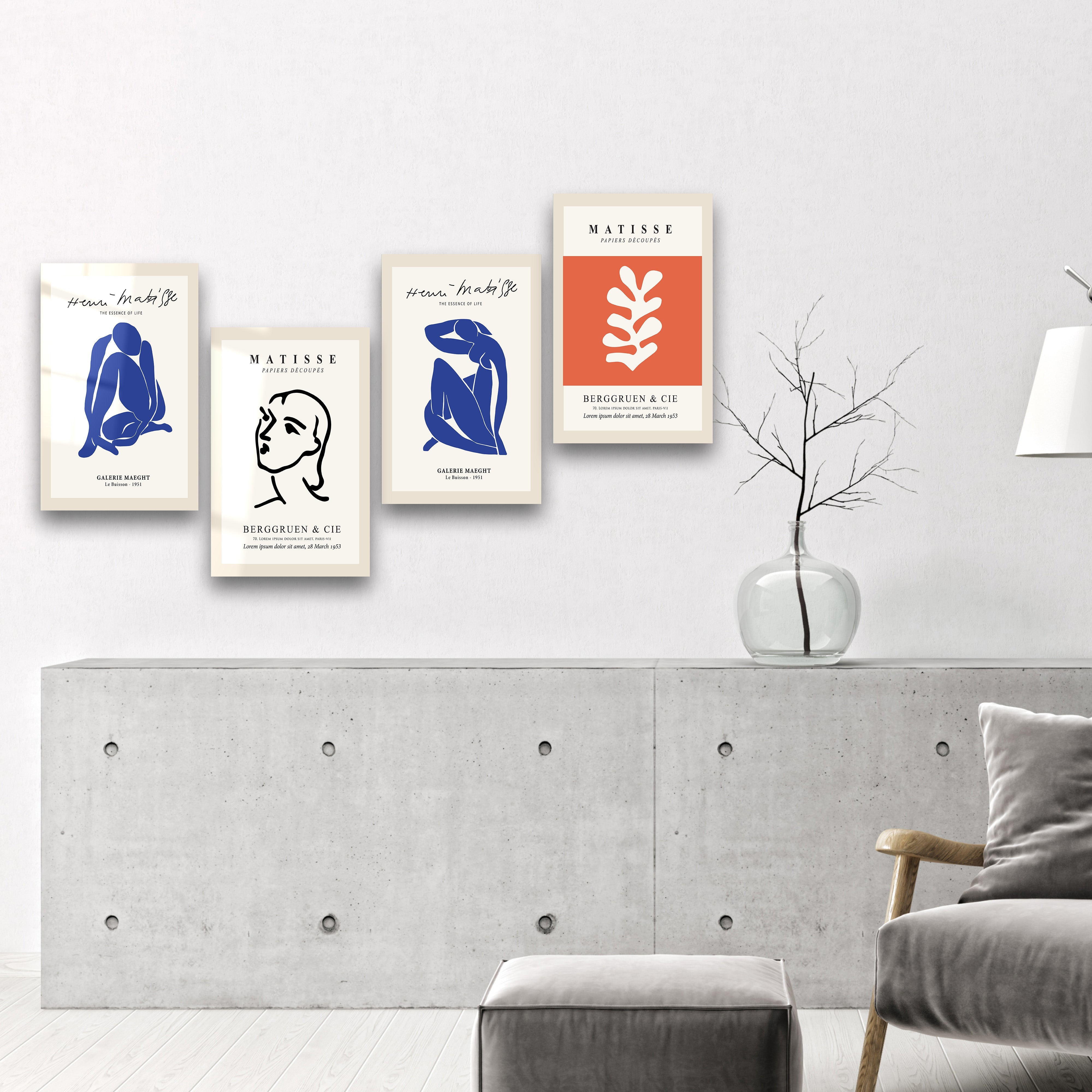 ."Matisse Quadro ". Contemporary Gallery Collection Glass Wall Art