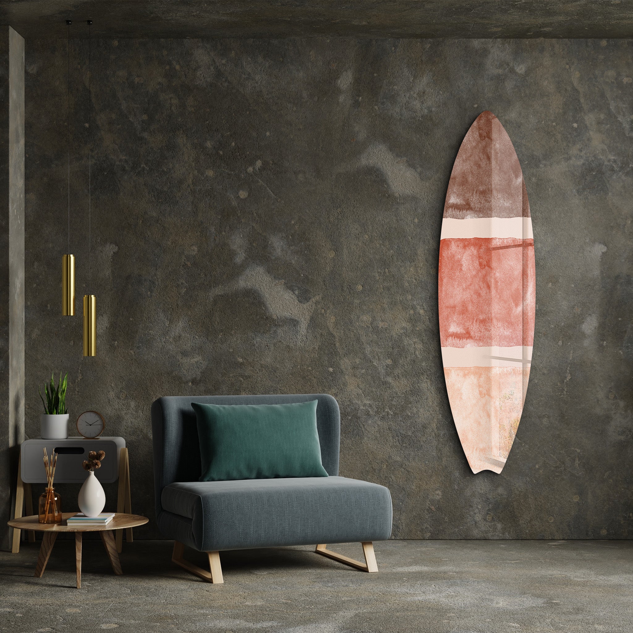 Earthy Tones Abstract | Surfboard Glass Wall Art