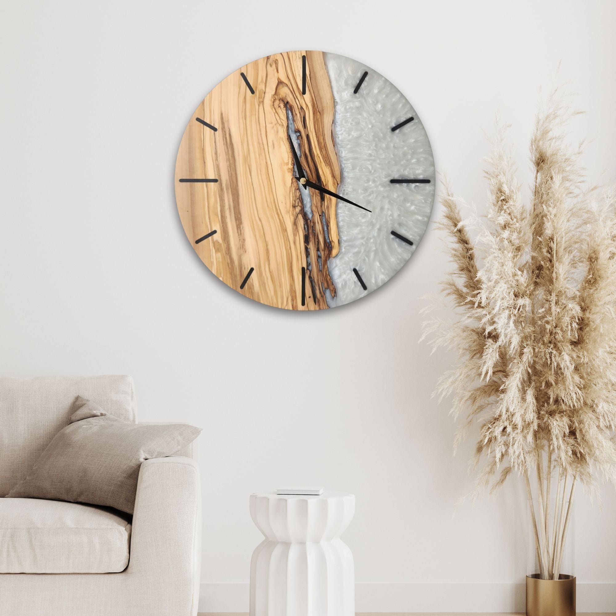 White Pearl Timekeeper | Premium Handmade Wall Clocks