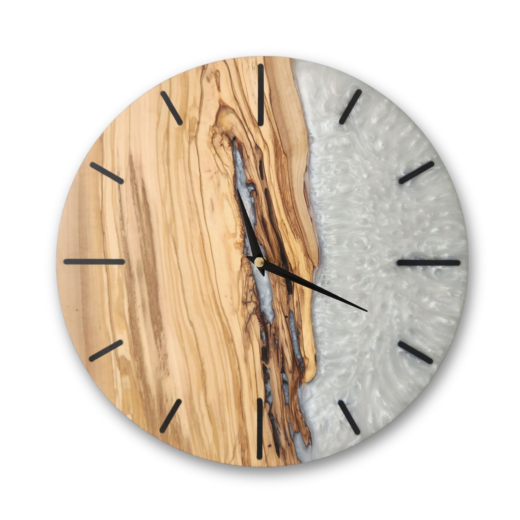 White Pearl Timekeeper | Premium Handmade Wall Clocks