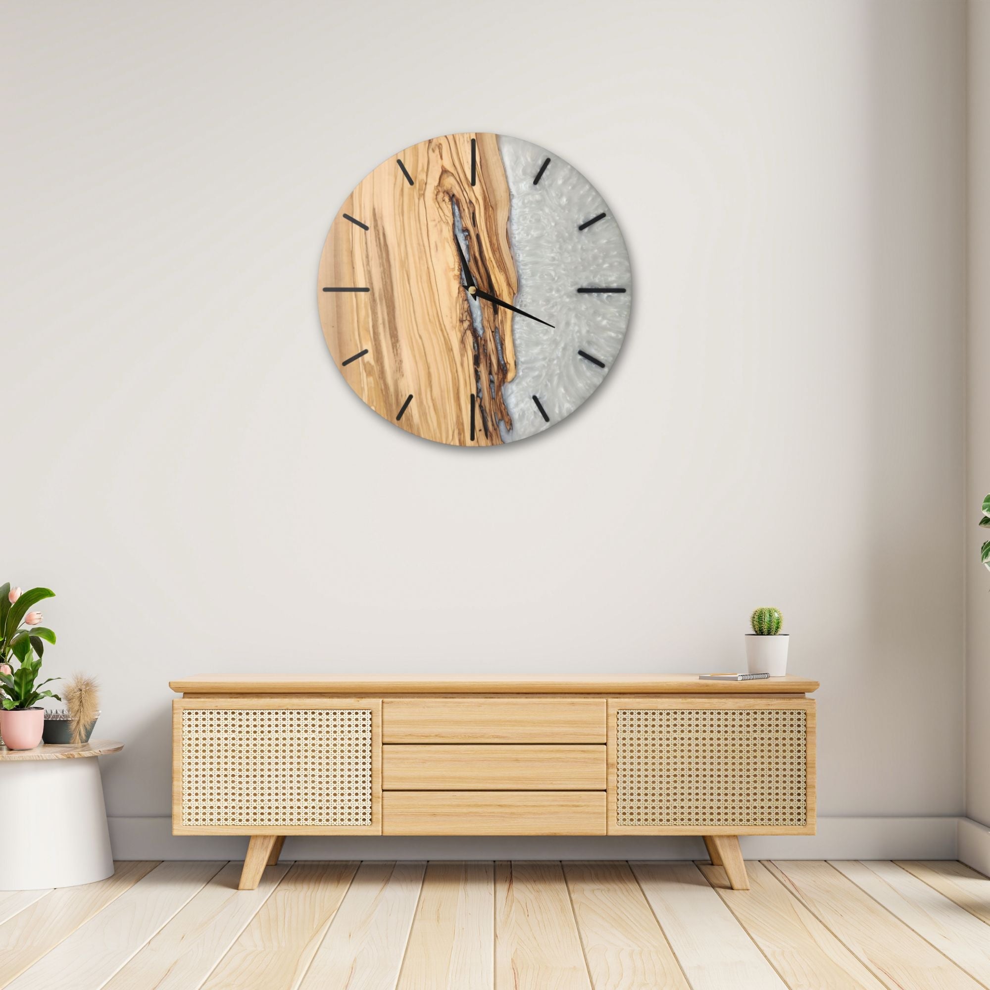 White Pearl Timekeeper | Premium Handmade Wall Clocks