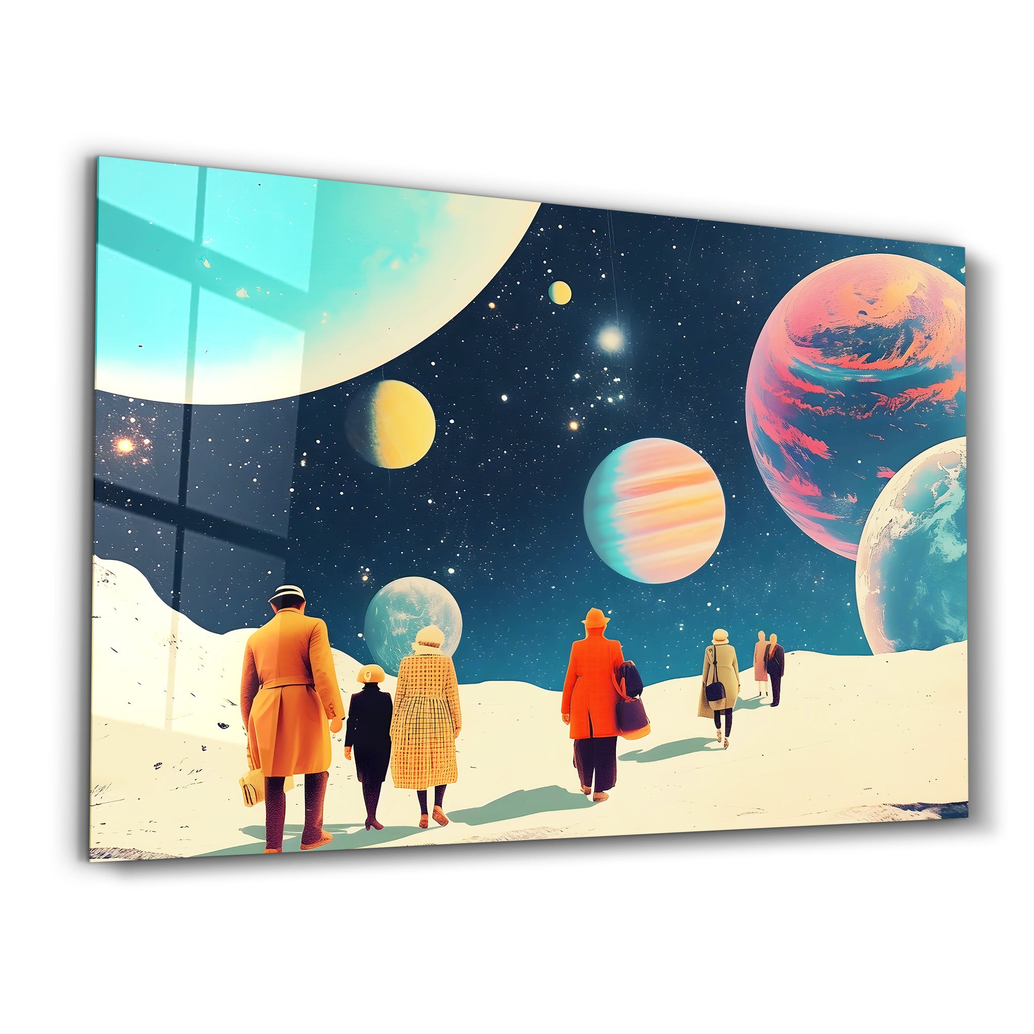 Marcher dans l’espace dans les années 70 - Art mural en verre