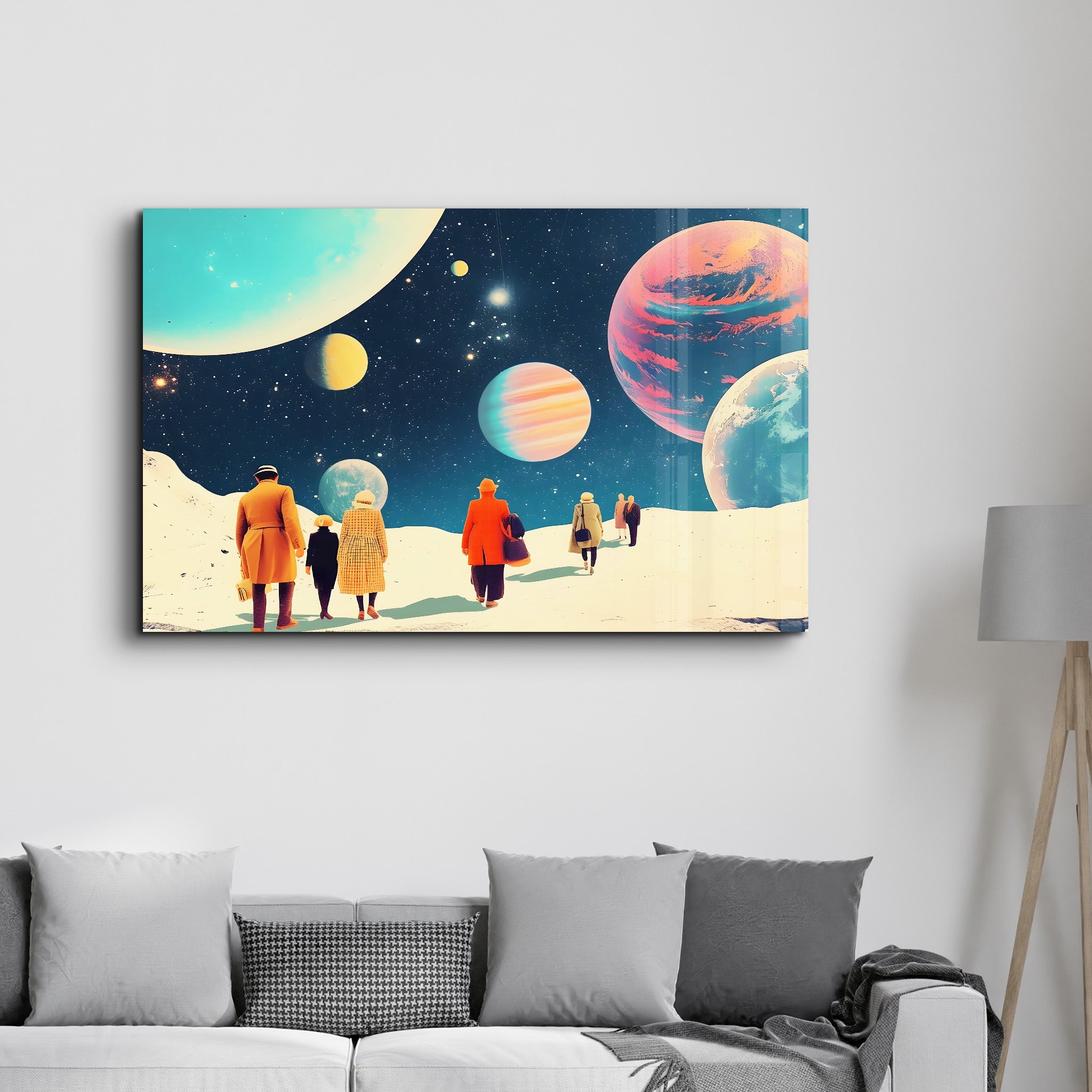 Marcher dans l’espace dans les années 70 - Art mural en verre