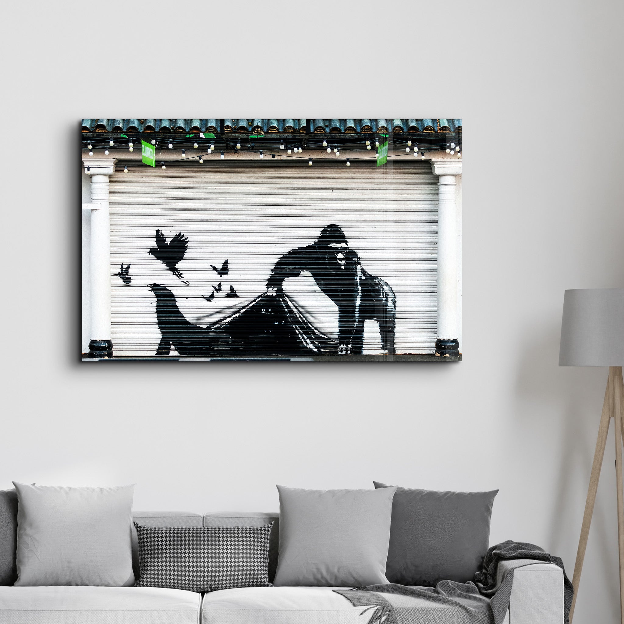 Banksy - Escape From the Zoo - Glass Wall Art