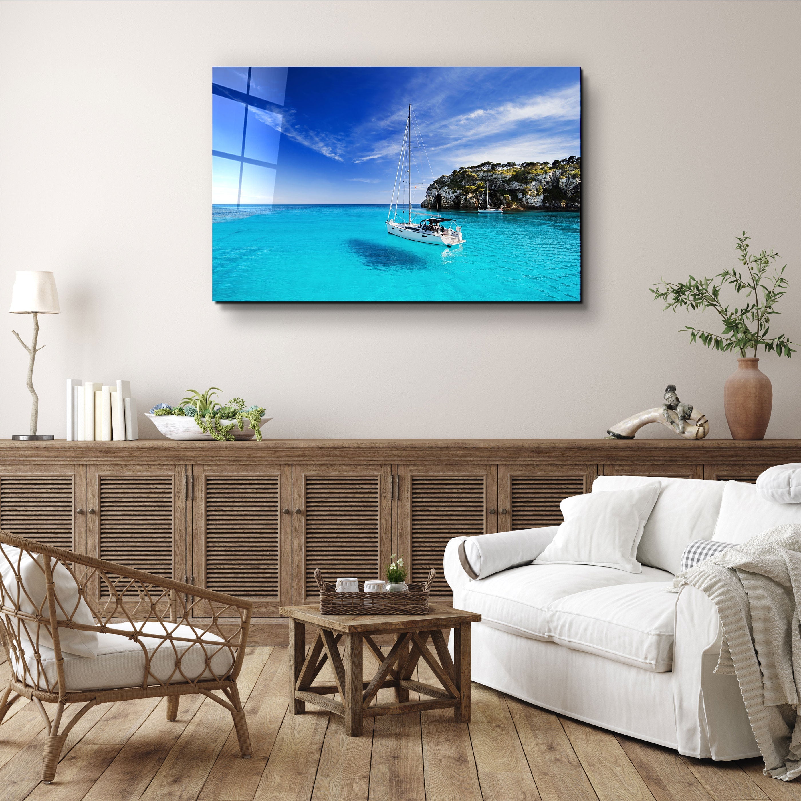 ・"On The Water"・Glass Printing Wall Art