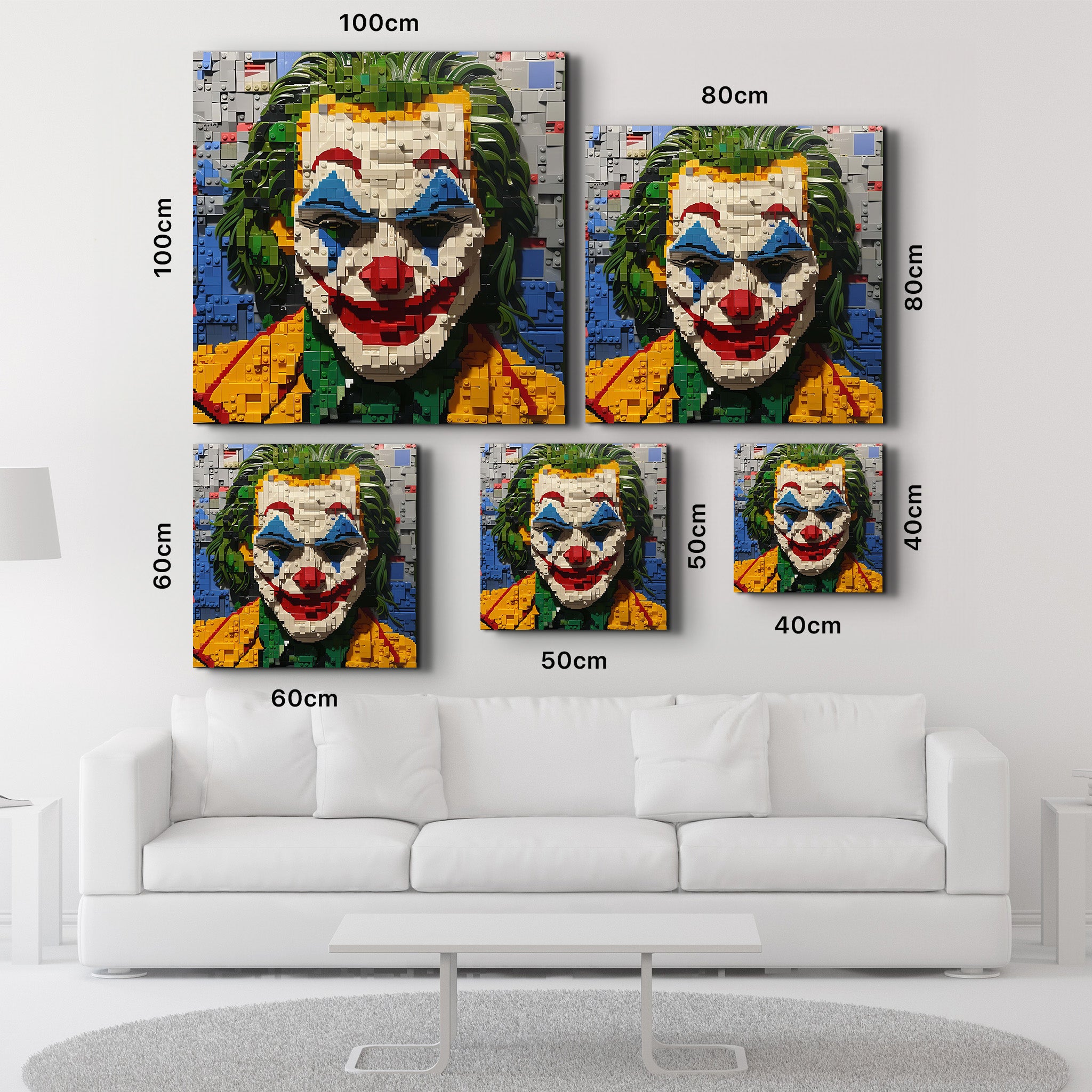 Joker Lego Gesicht | <tc>Glasbild</tc>