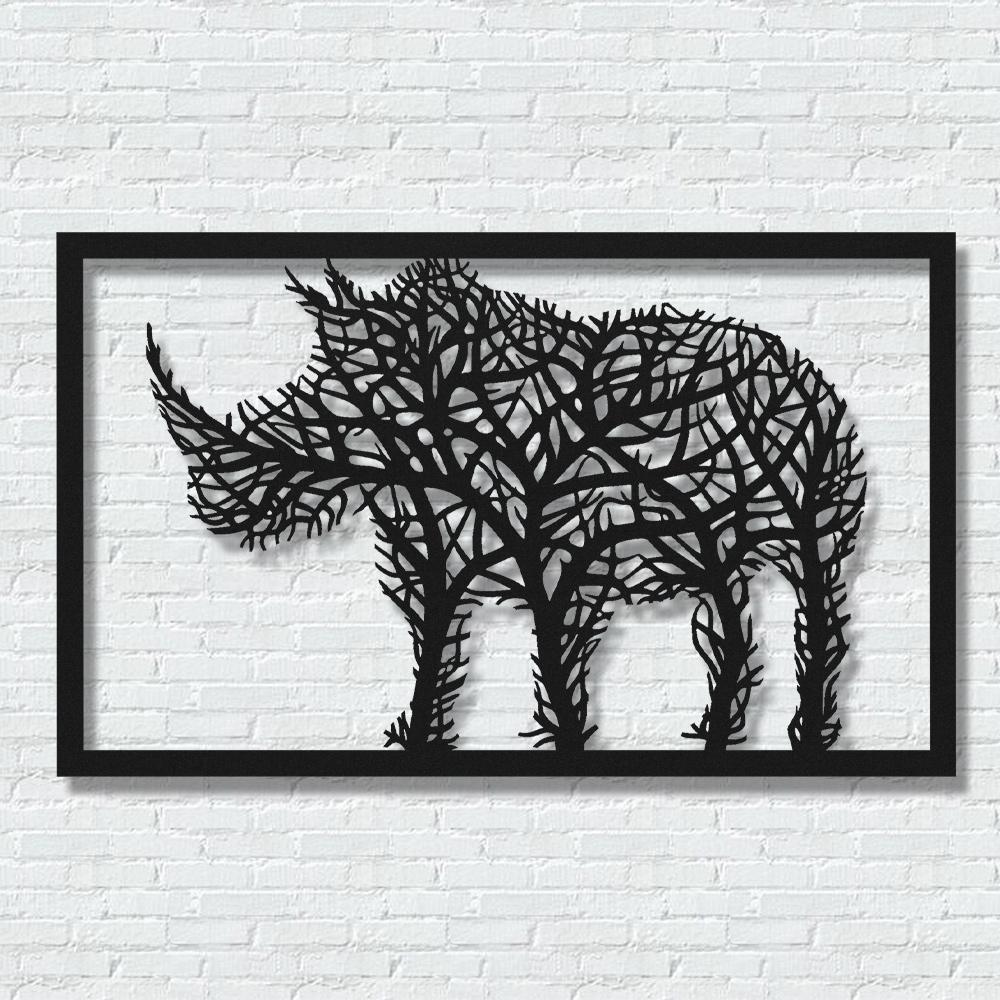 ・"Rhino Tree"・Premium Metal Wall Art - Limited Edition