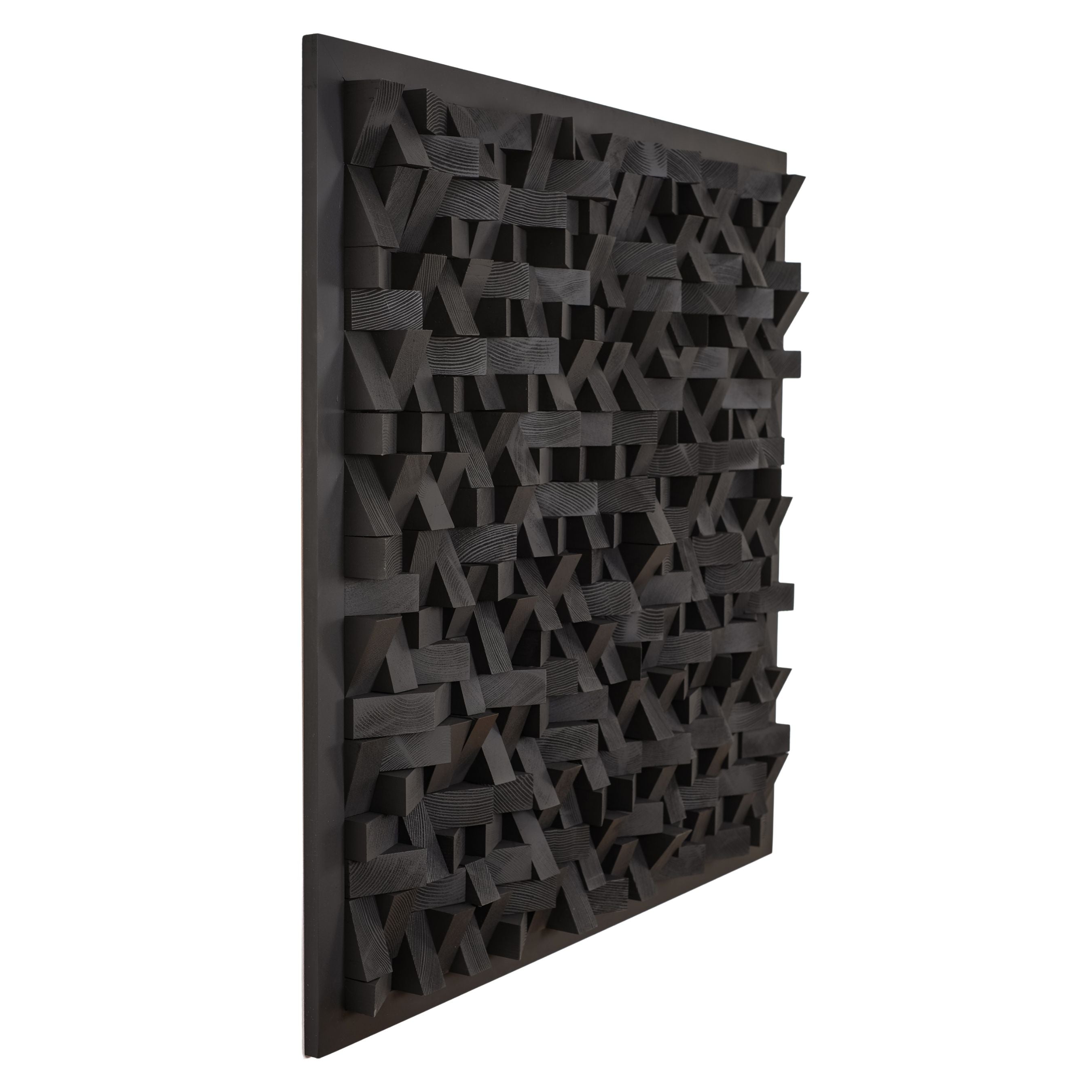 ・"Black Diamond"・Premium Wood Handmade Wall Sculpture - Special Edition