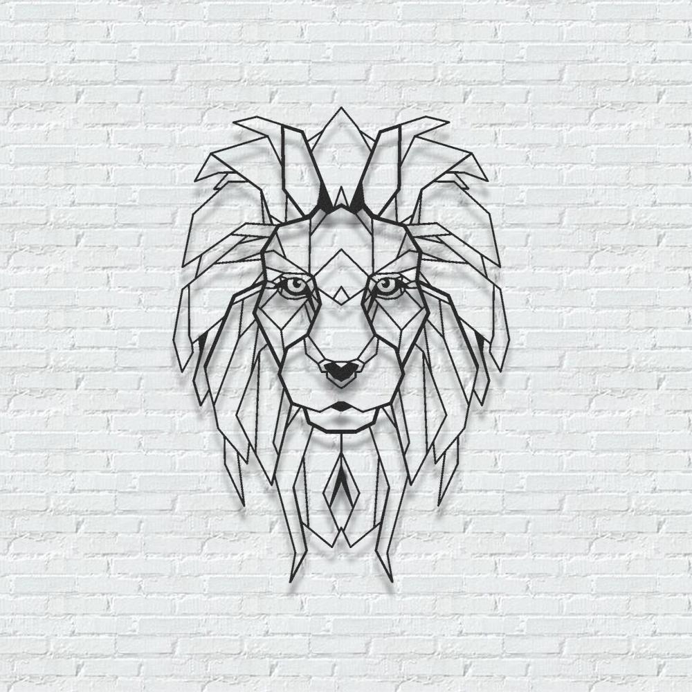 ・"Lion Head"・Premium Metal Wall Art - Limited Edition