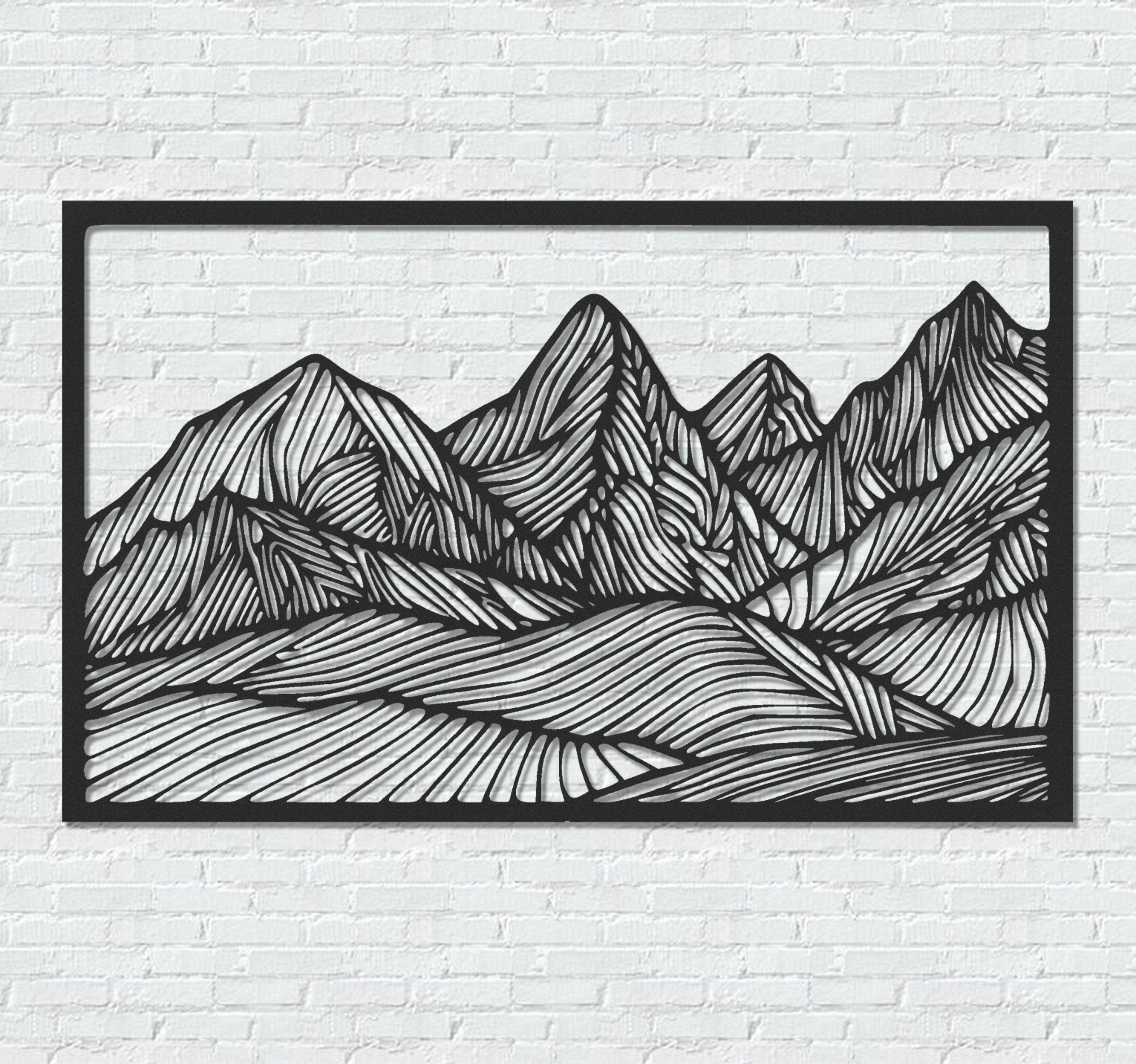 ・„Riesige Berge“・Premium-Wandkunst aus Metall – limitierte Auflage