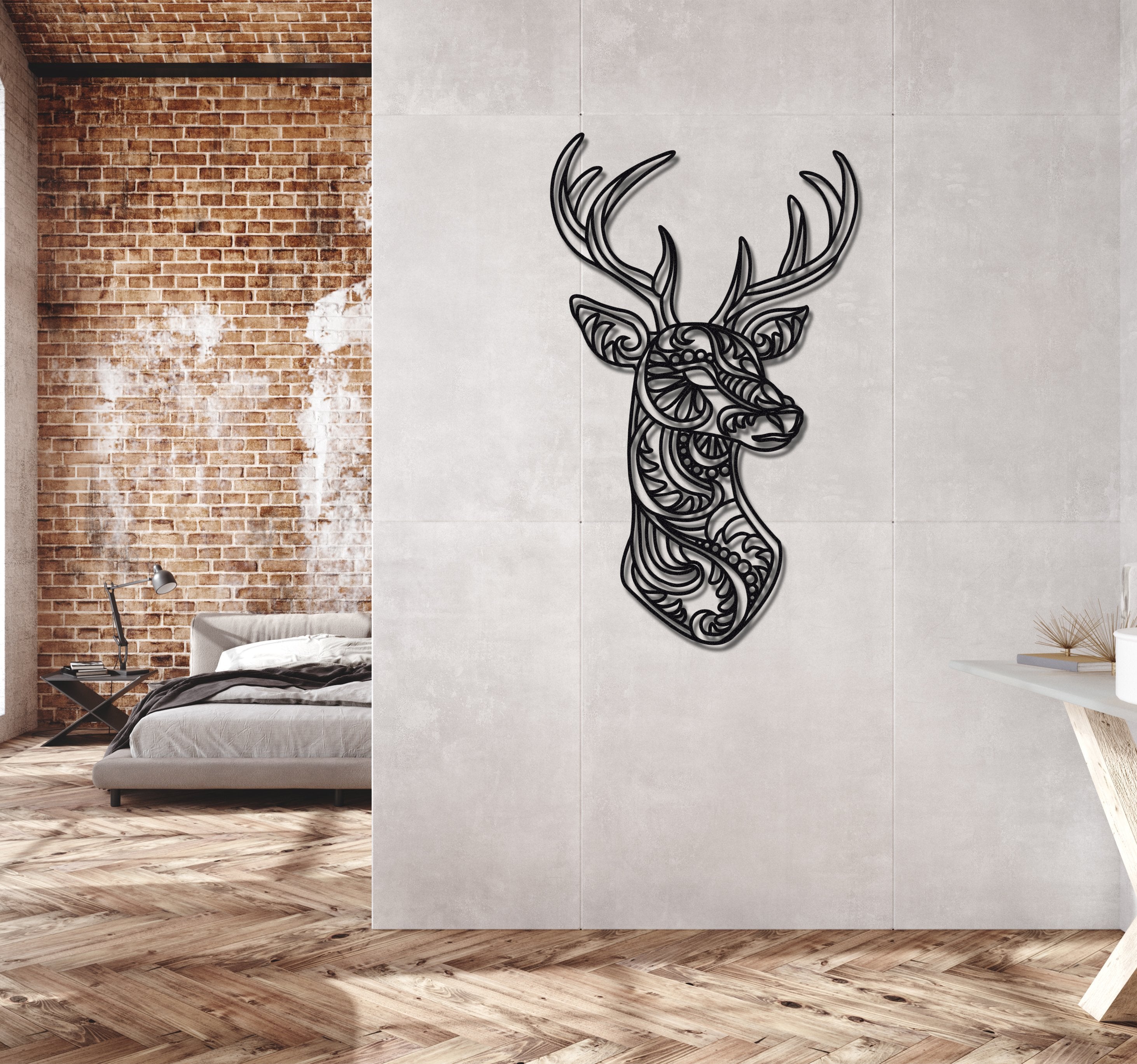 ・"Zentangle Deer"・Premium Metal Wall Art - Limited Edition