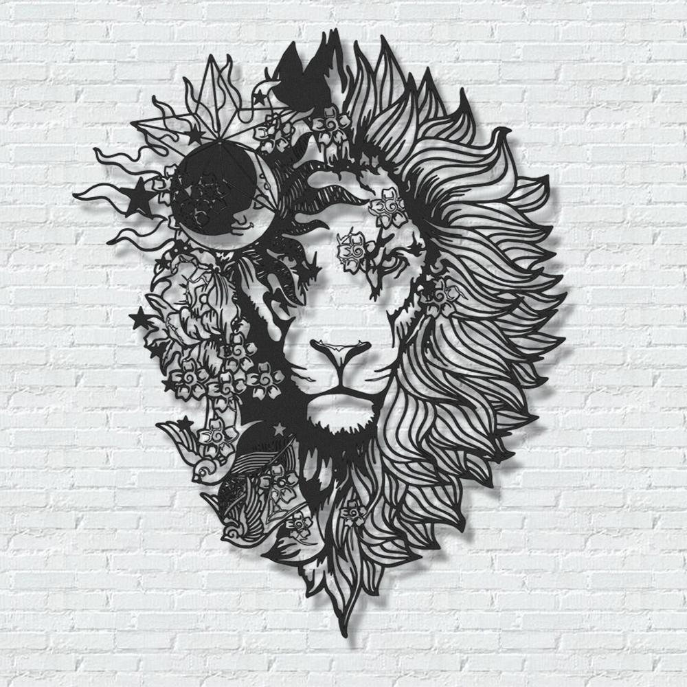 ・"Astro Lion"・Art mural en métal de qualité supérieure - Édition limitée