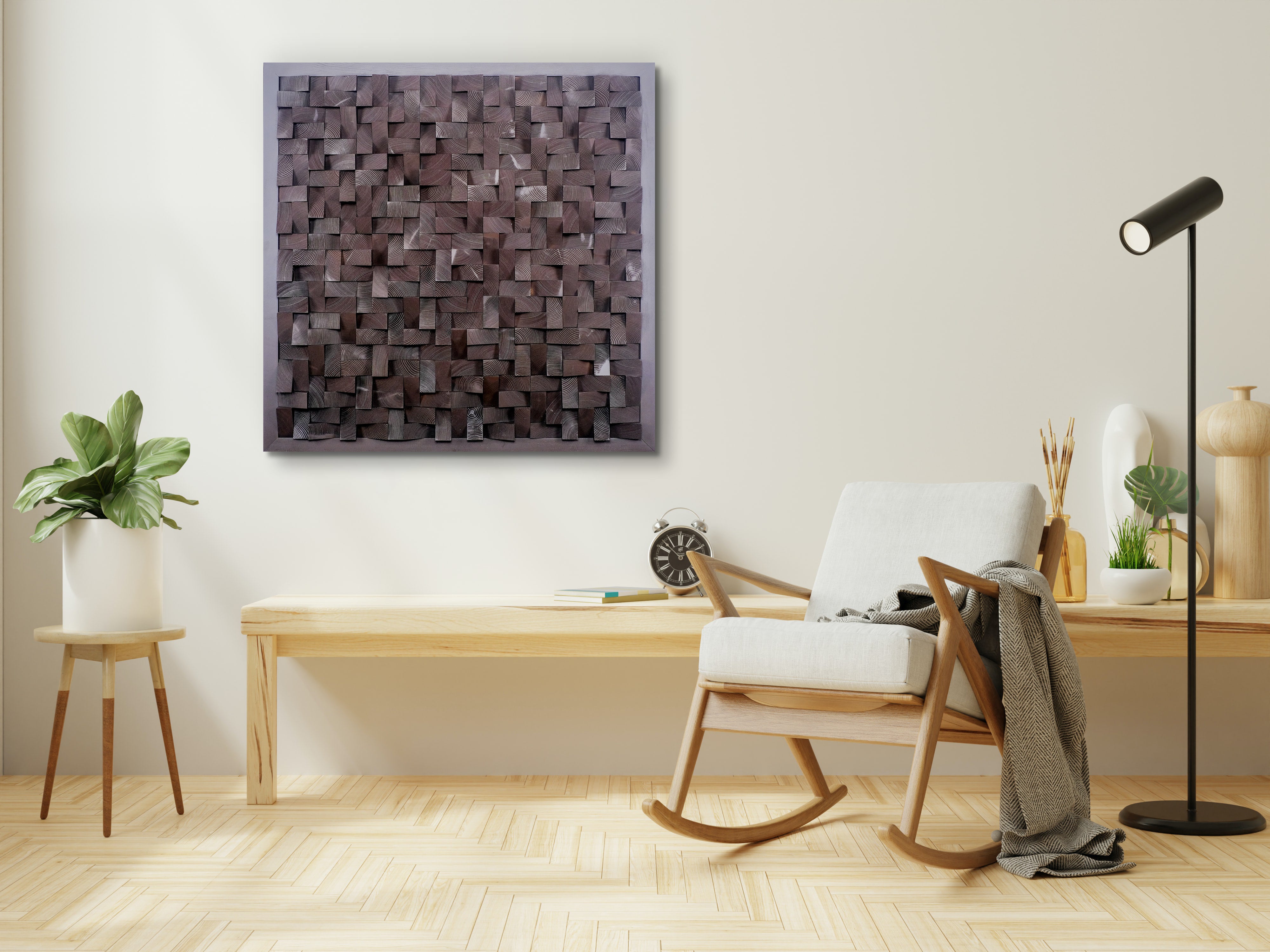 ・"Chocolate Diamond Wall Sculpture"・Premium Wood Handmade Wall Sculpture - Limited Edition