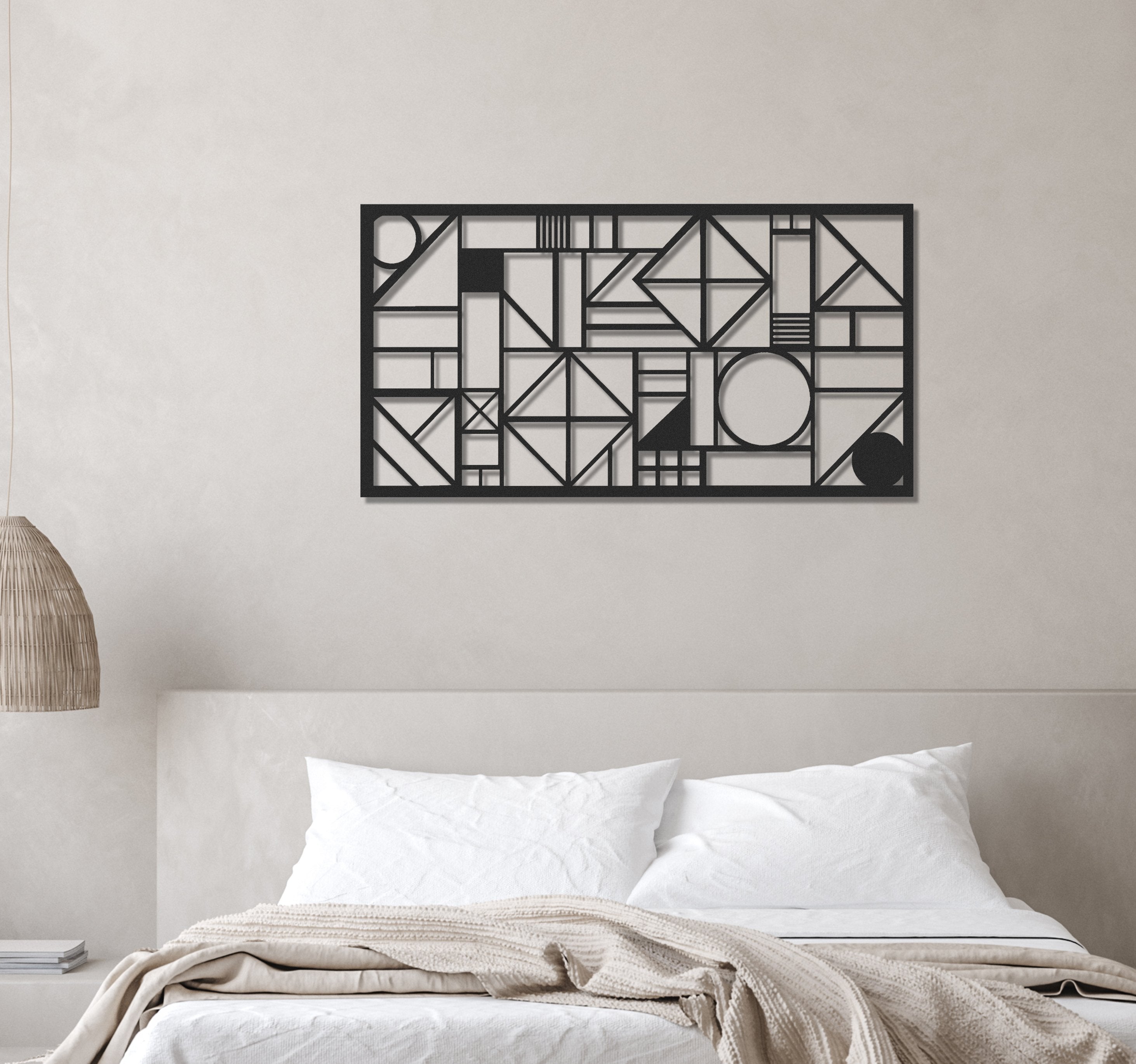 ・"Abstract Lines Landscape"・Premium Metal Wall Art - Limited Edition
