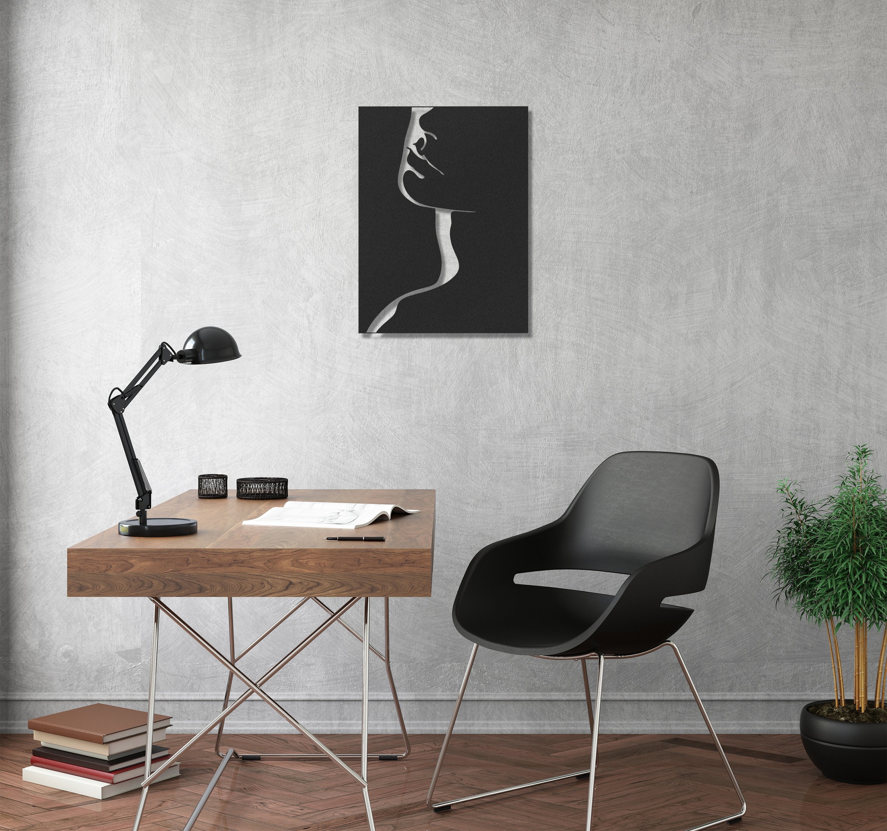 ・"Woman Face"・Premium Metal Wall Art - Limited Edition