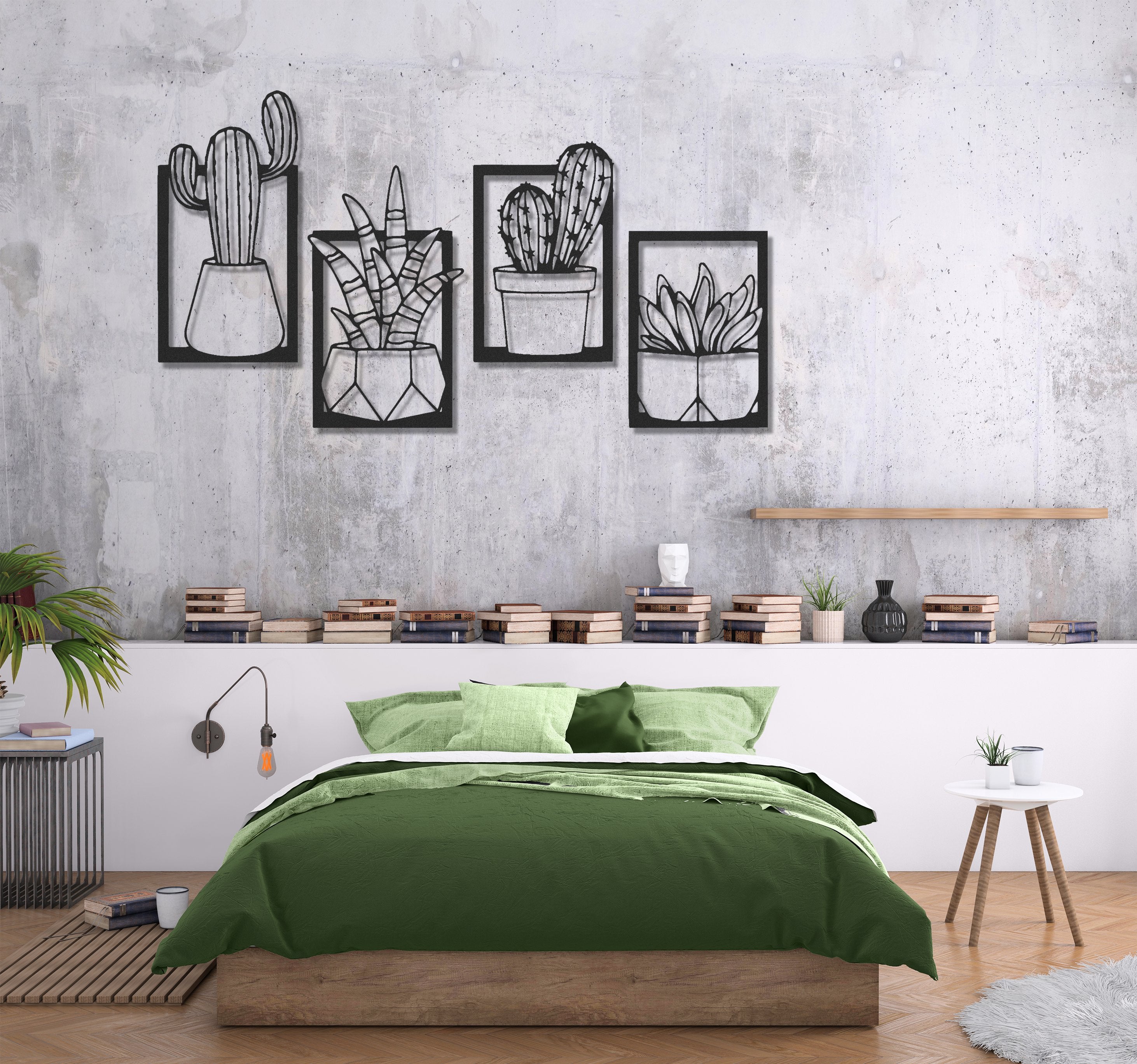 ・"Cactus Set"・Premium Metal Wall Art - Limited Edition