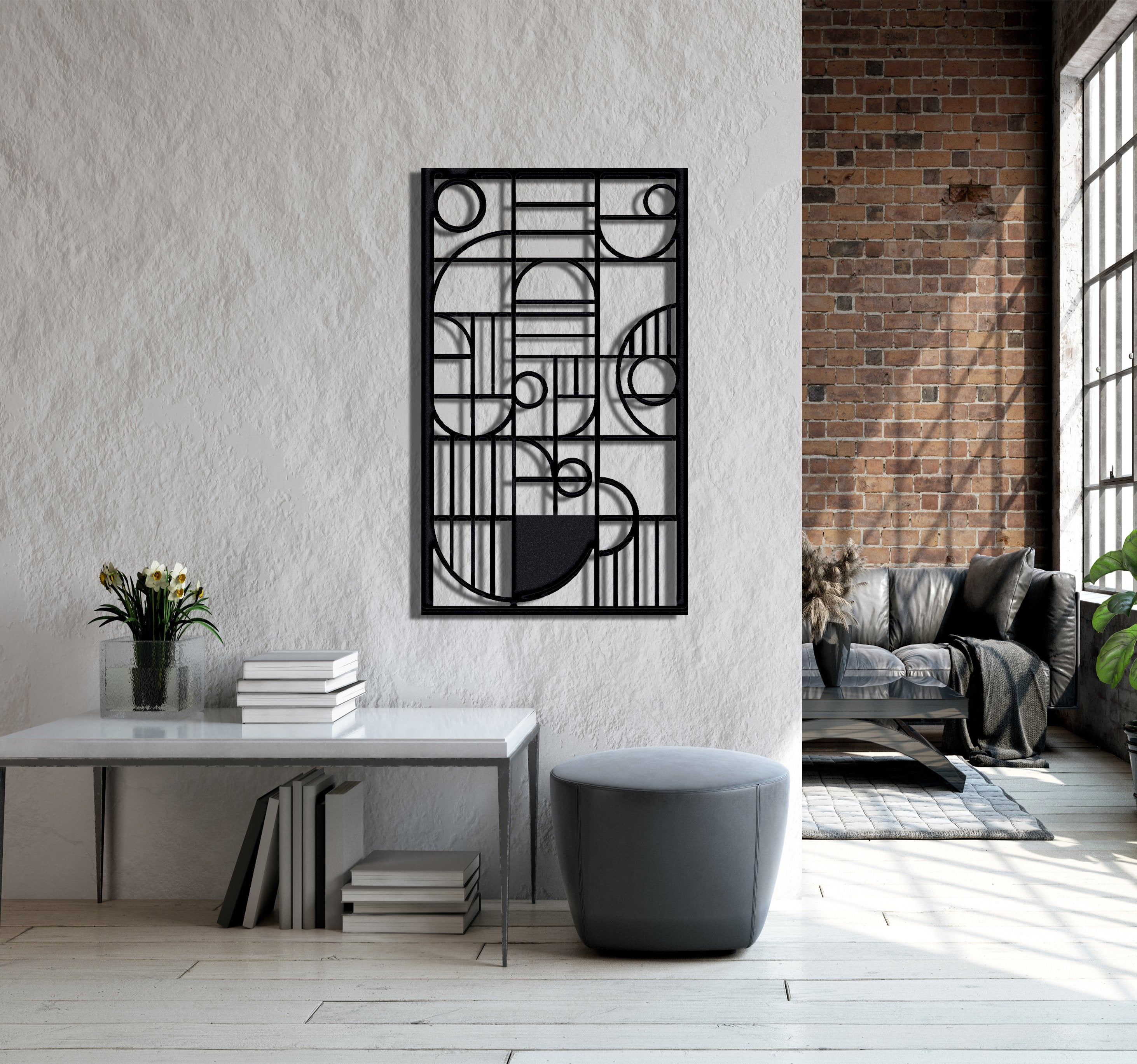 ・"Abstract Lines Vertical"・Premium Metal Wall Art - Limited Edition