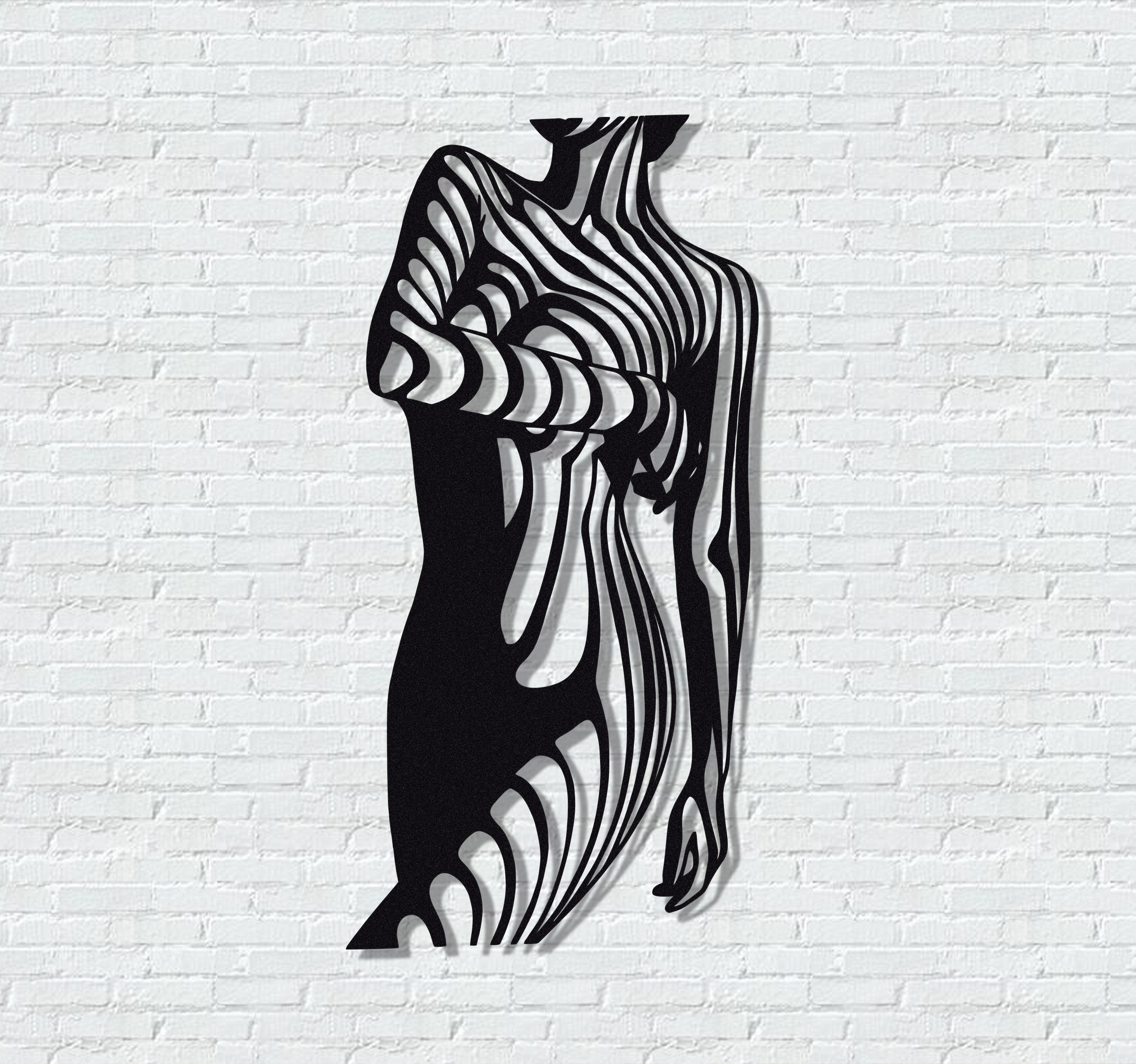 ・„Frauenkörperlinien“・Premium-Wandkunst aus Metall – limitierte Auflage