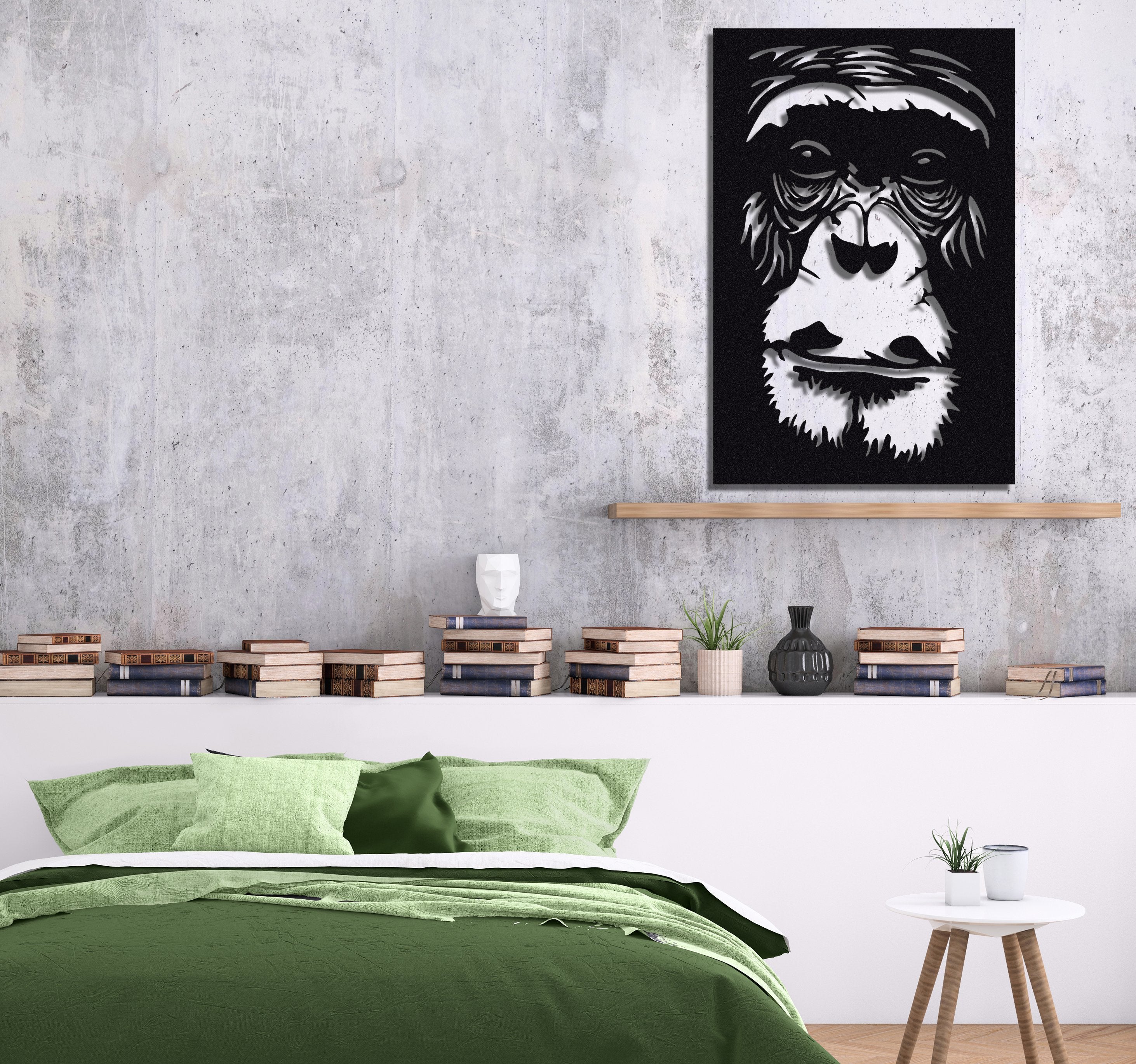 ・"Gorilla Face"・Premium Metal Wall Art - Limited Edition