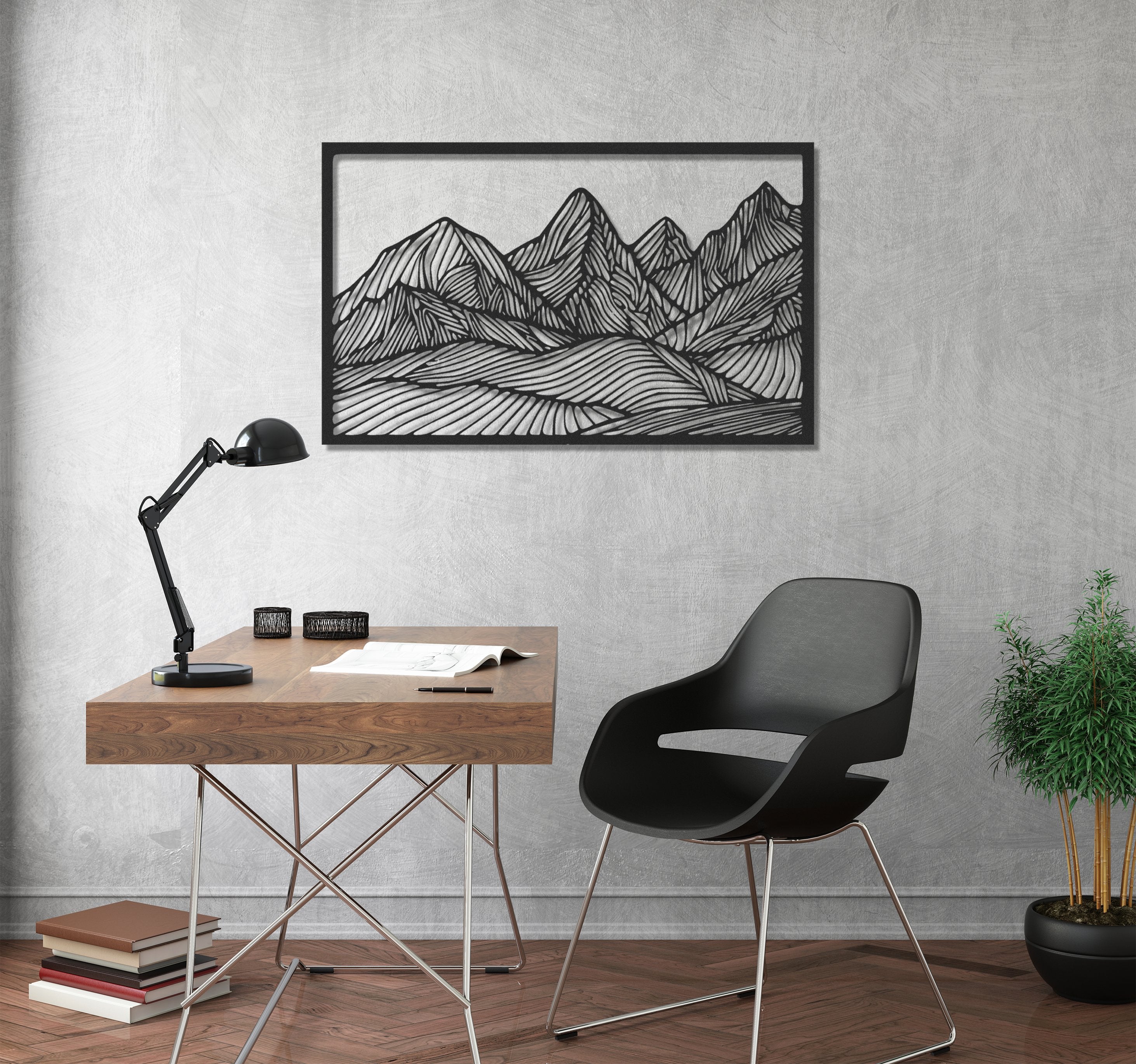 ・„Riesige Berge“・Premium-Wandkunst aus Metall – limitierte Auflage