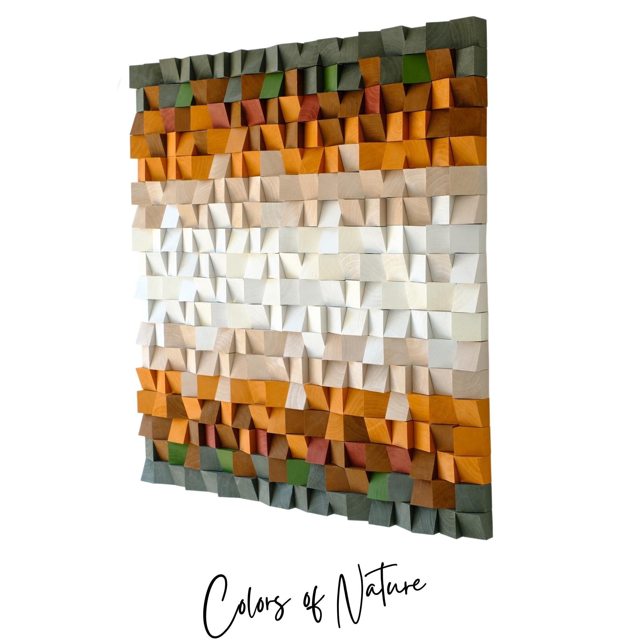 ・"Colors of Nature"・Premium Wood Handmade Wall Sculpture - Special Edition