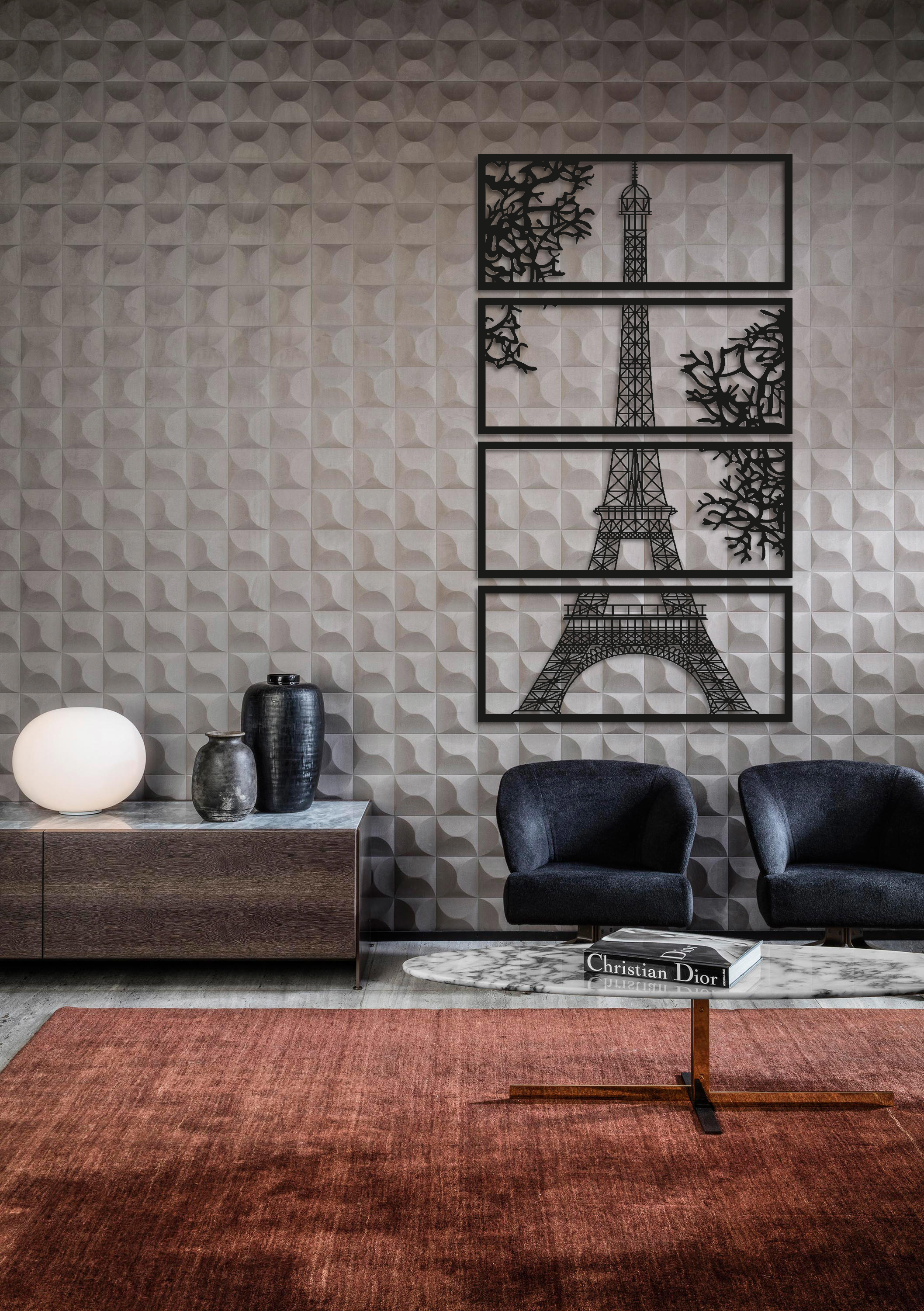 ・„Eiffelturm“・Premium-Wandkunst aus Metall – limitierte Auflage