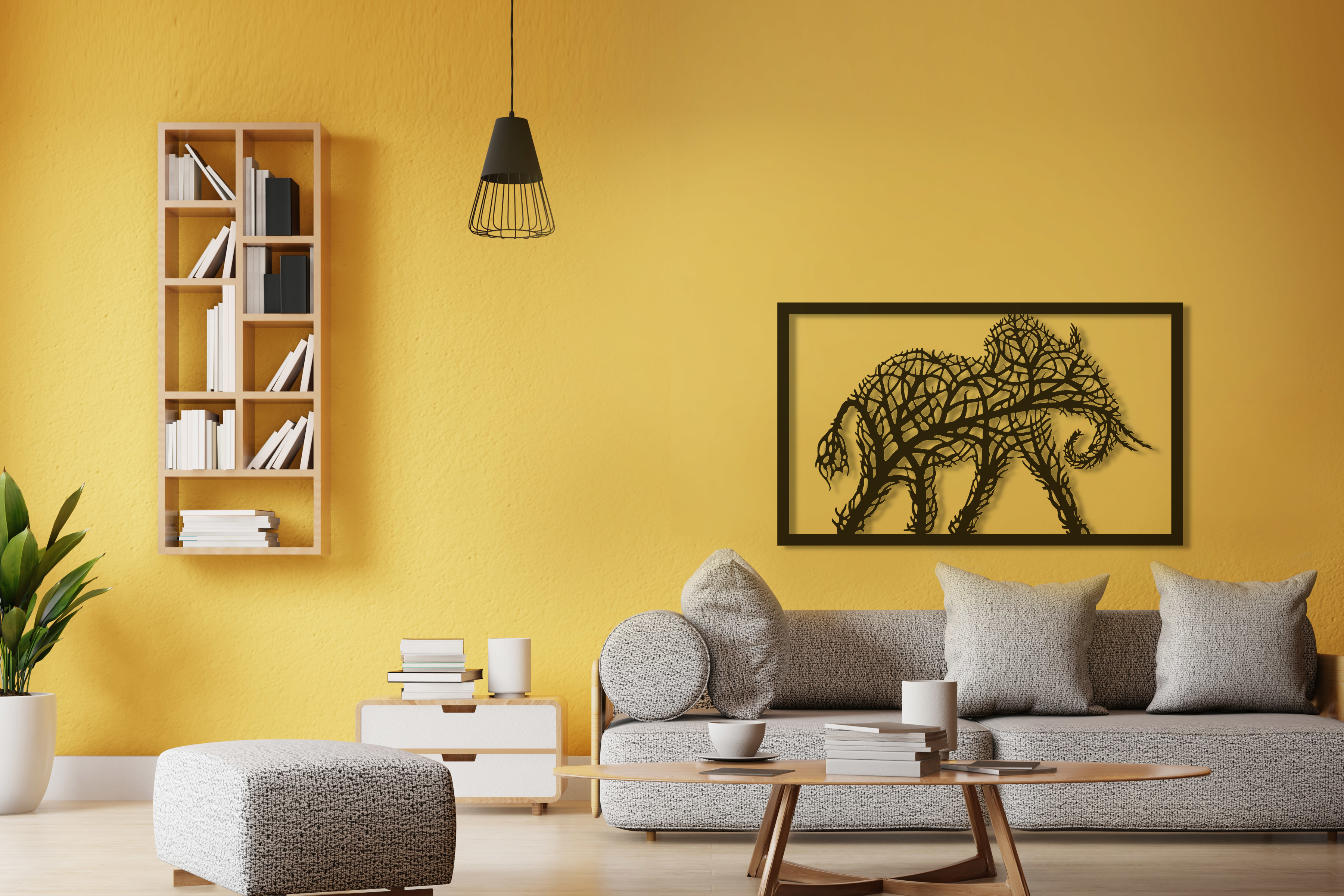 ・„Elefantenbaum“・Premium-Wandkunst aus Metall – limitierte Auflage