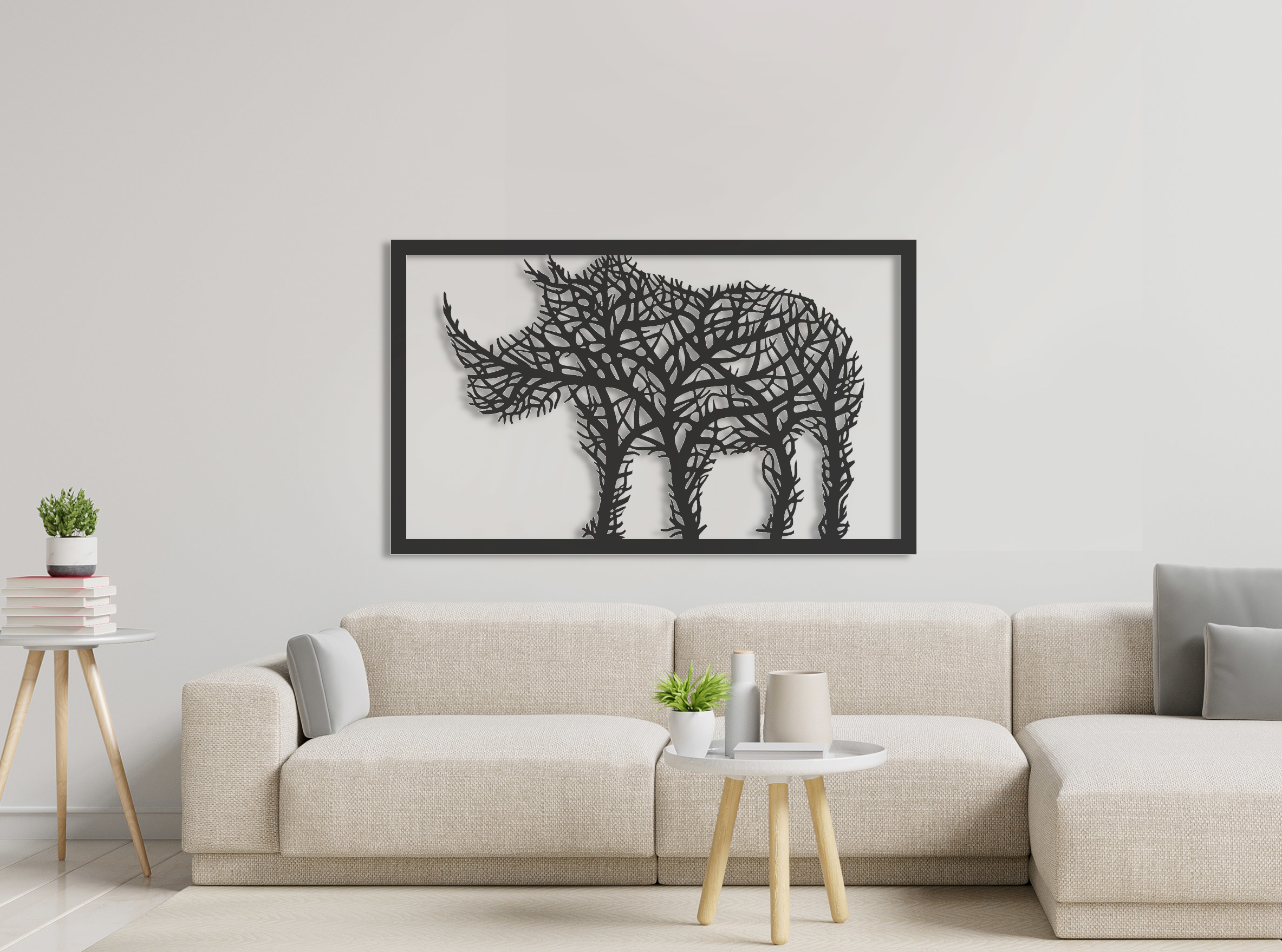 ・"Rhino Tree"・Premium Metal Wall Art - Limited Edition