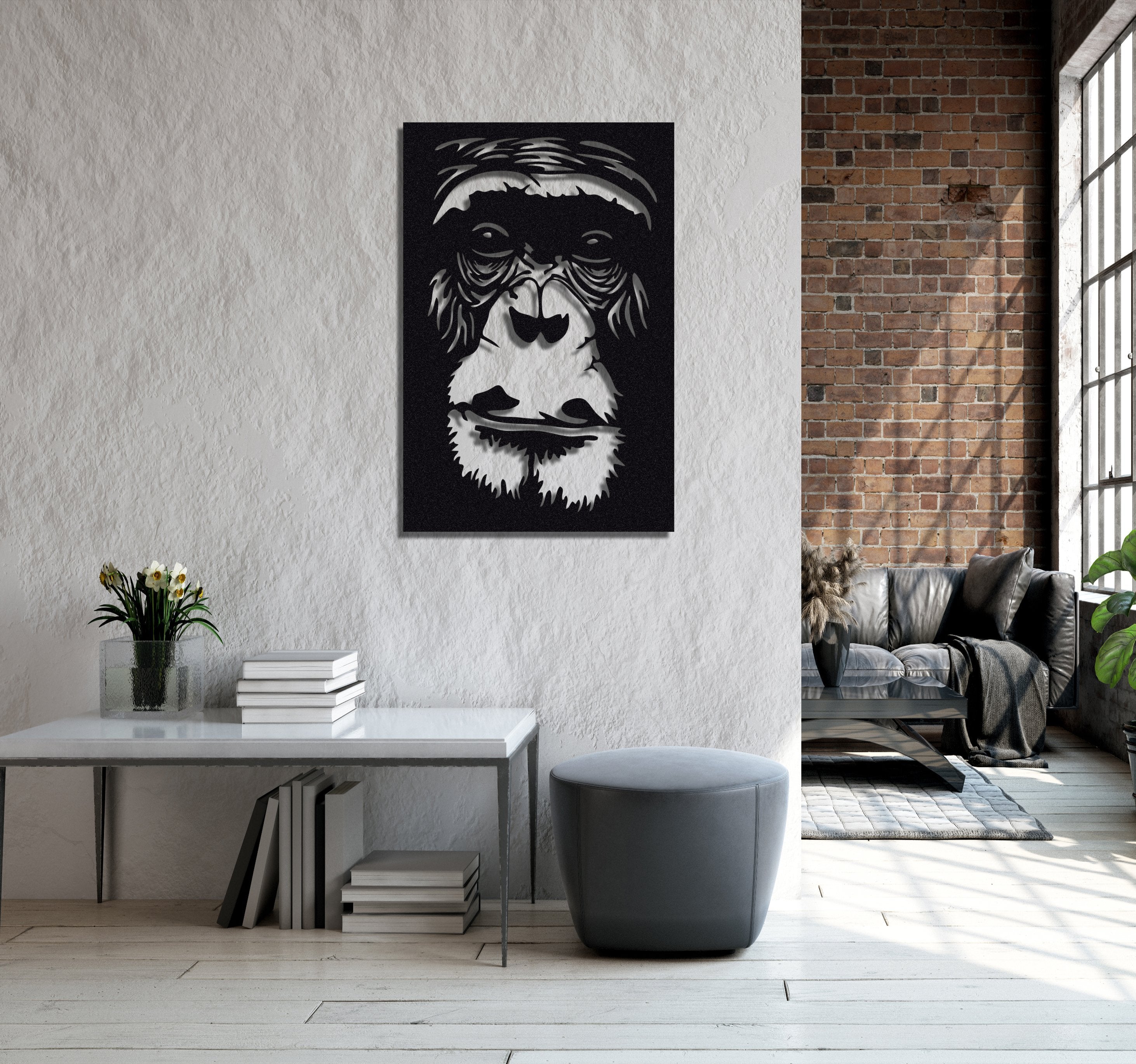 ・"Gorilla Face"・Premium Metal Wall Art - Limited Edition