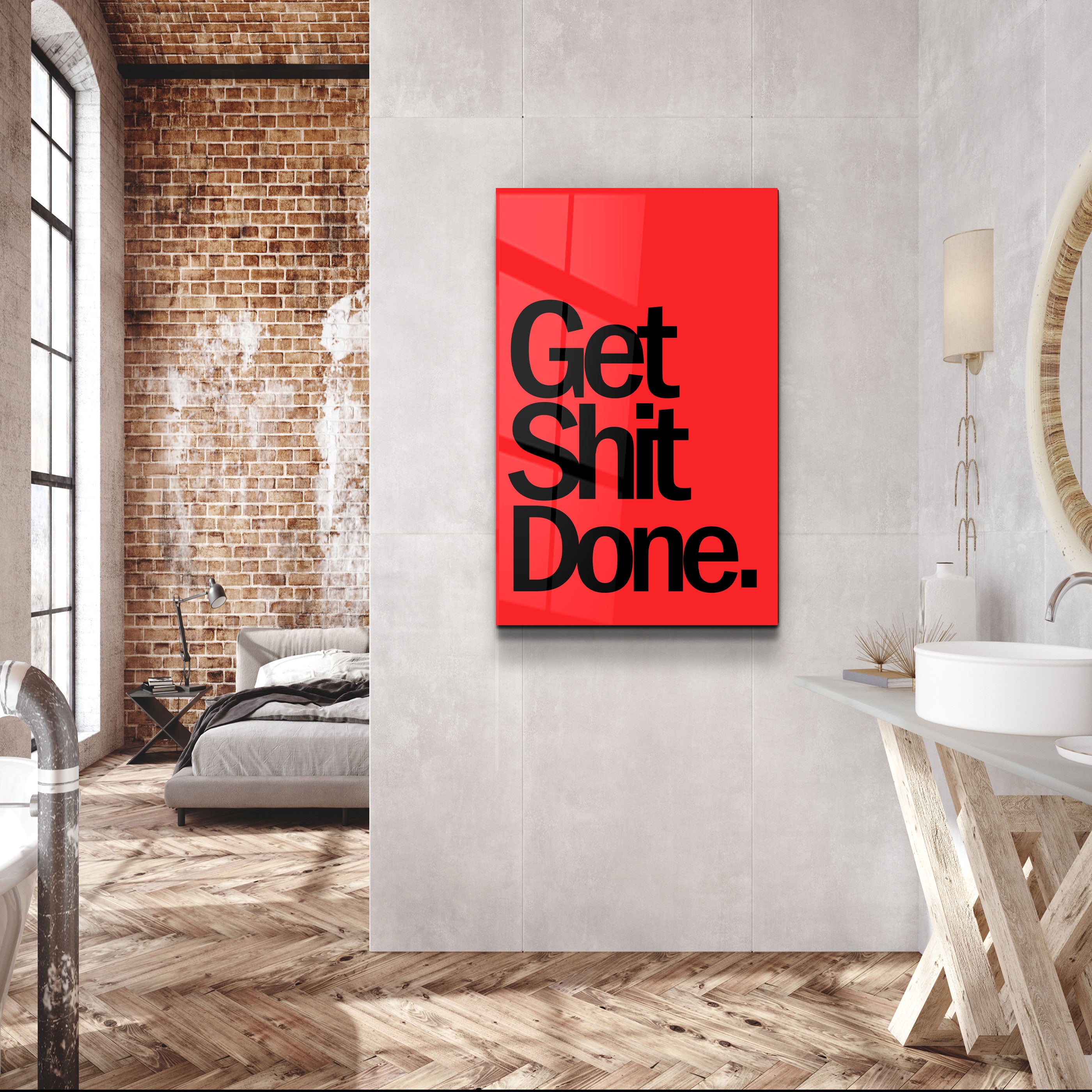 ・"Get X Done"・Designers Collection Glass Wall Art
