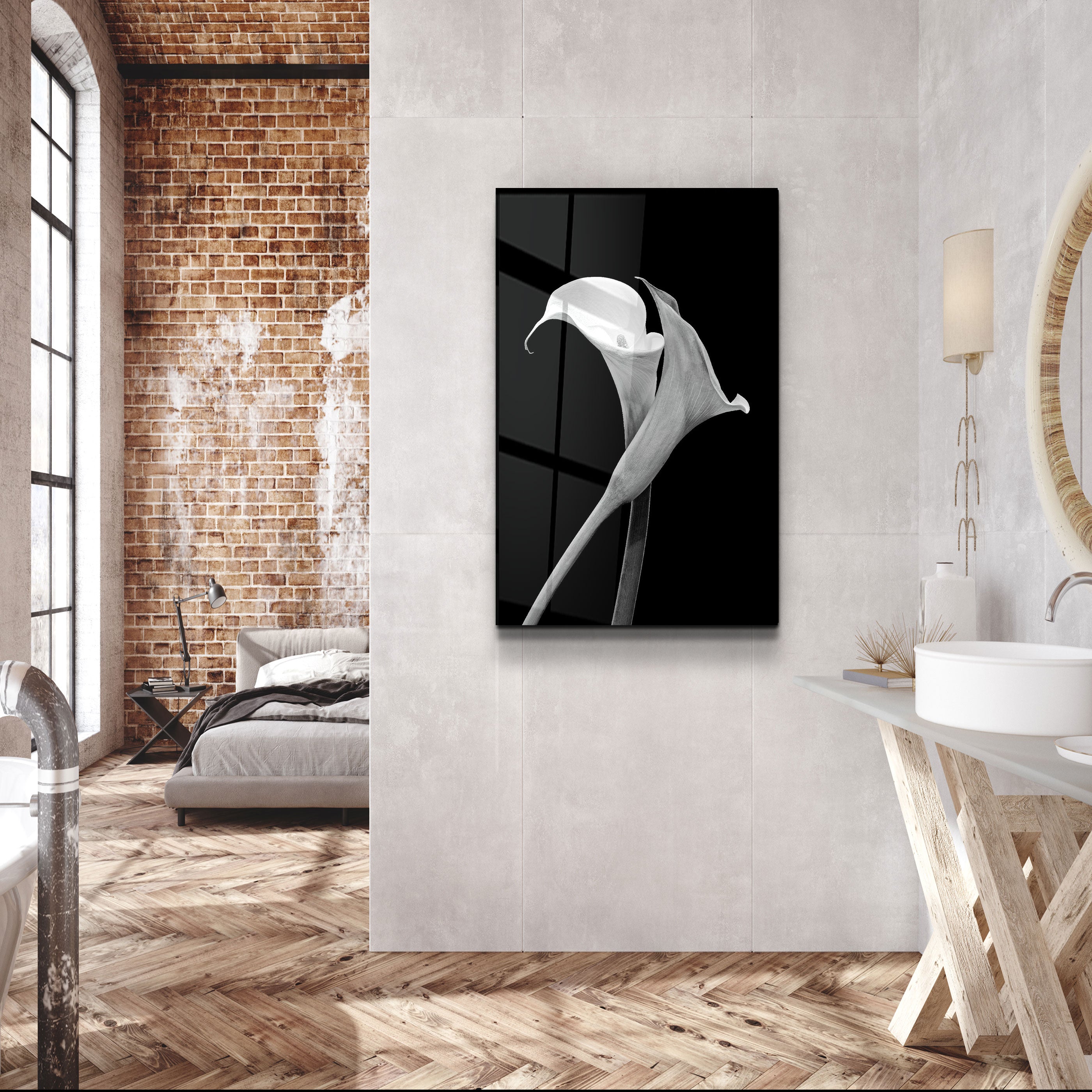 ・"Arum Lily"・Art mural en verre