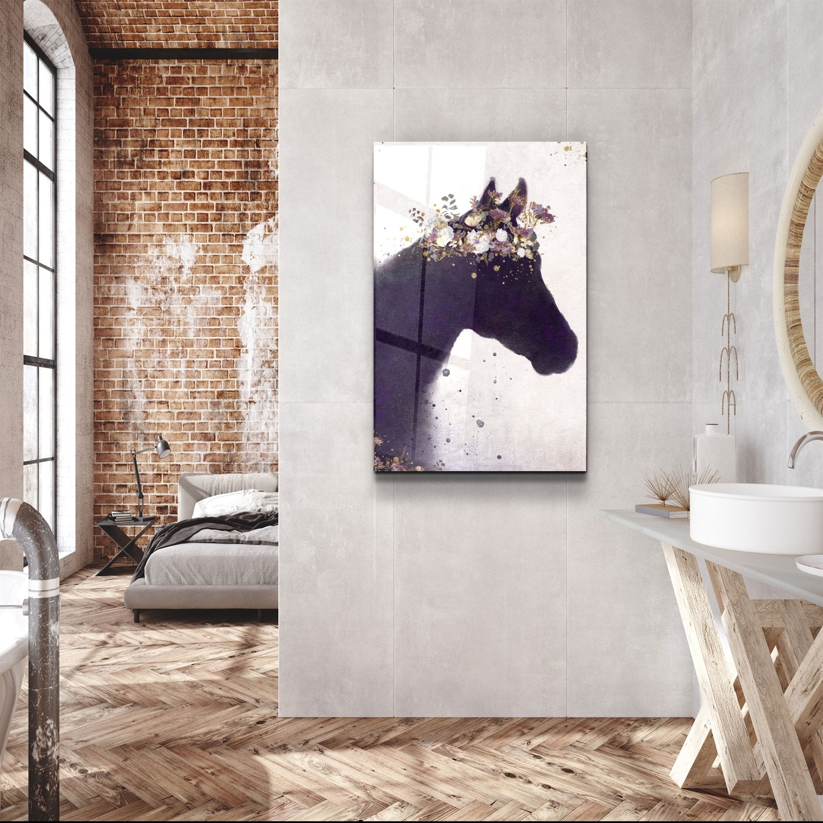 ・"Horse"・Glass Wall Art