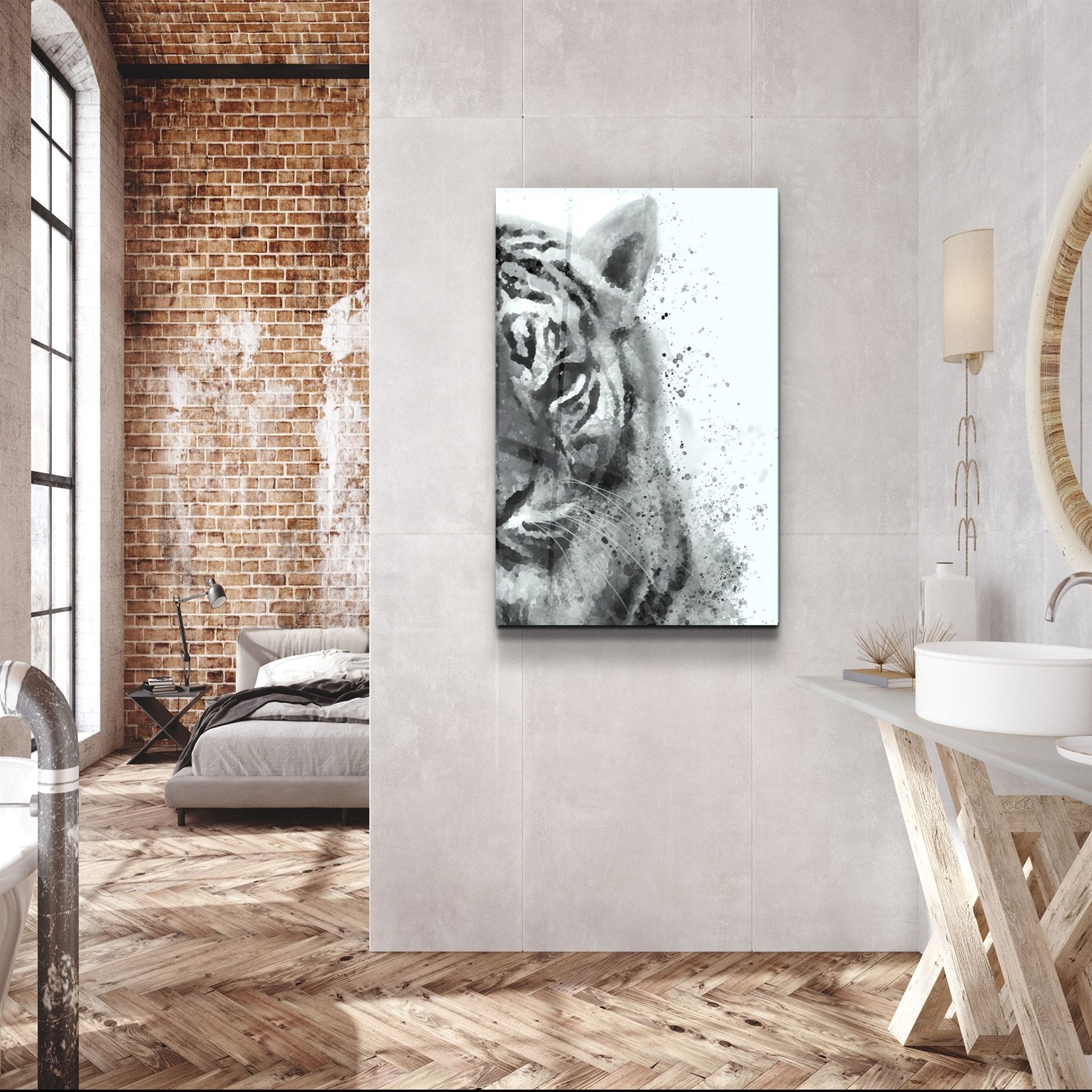 ・"Tiger 6"・Glass Wall Art