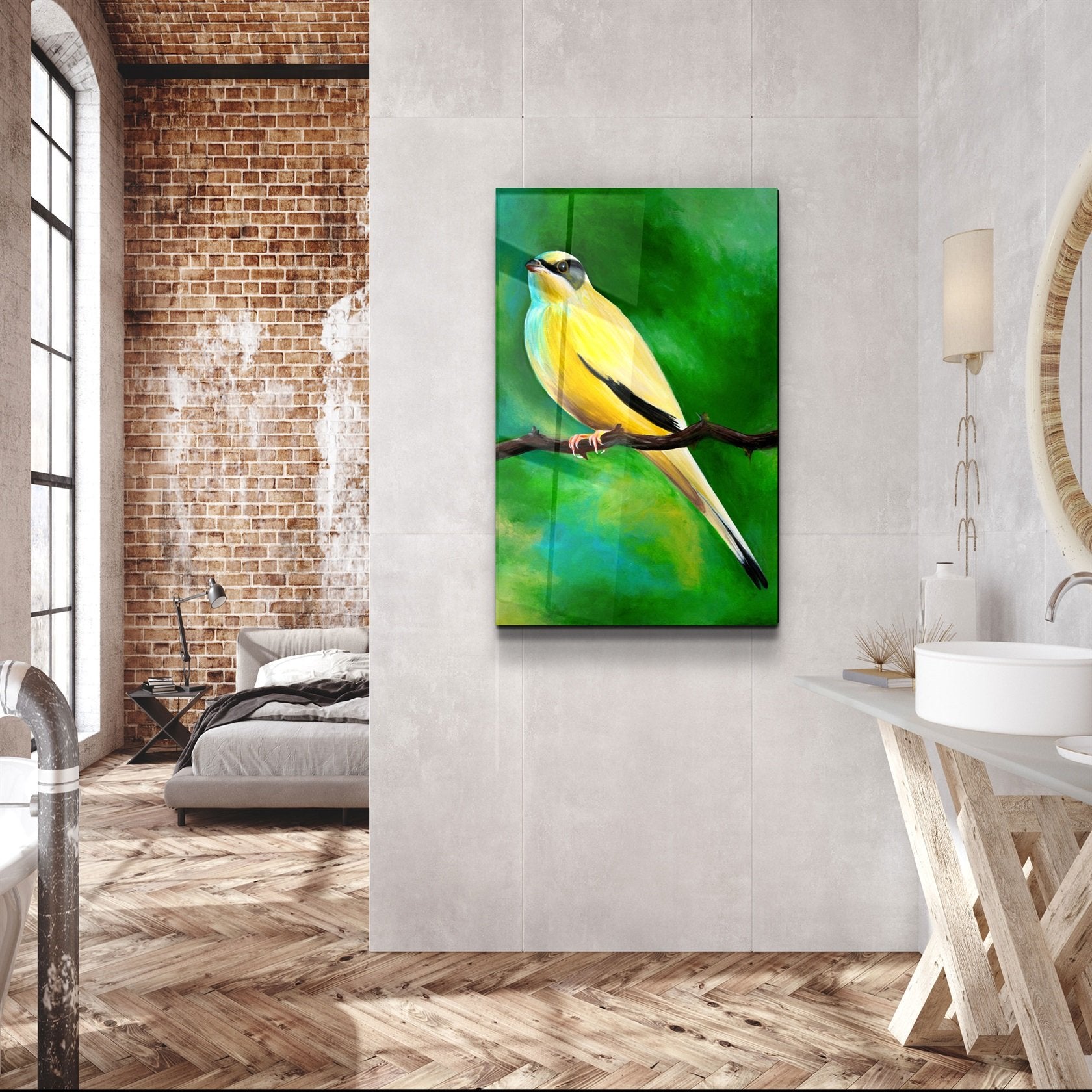 ・„Kanarienvogel“・<tc>Glasbild</tc>