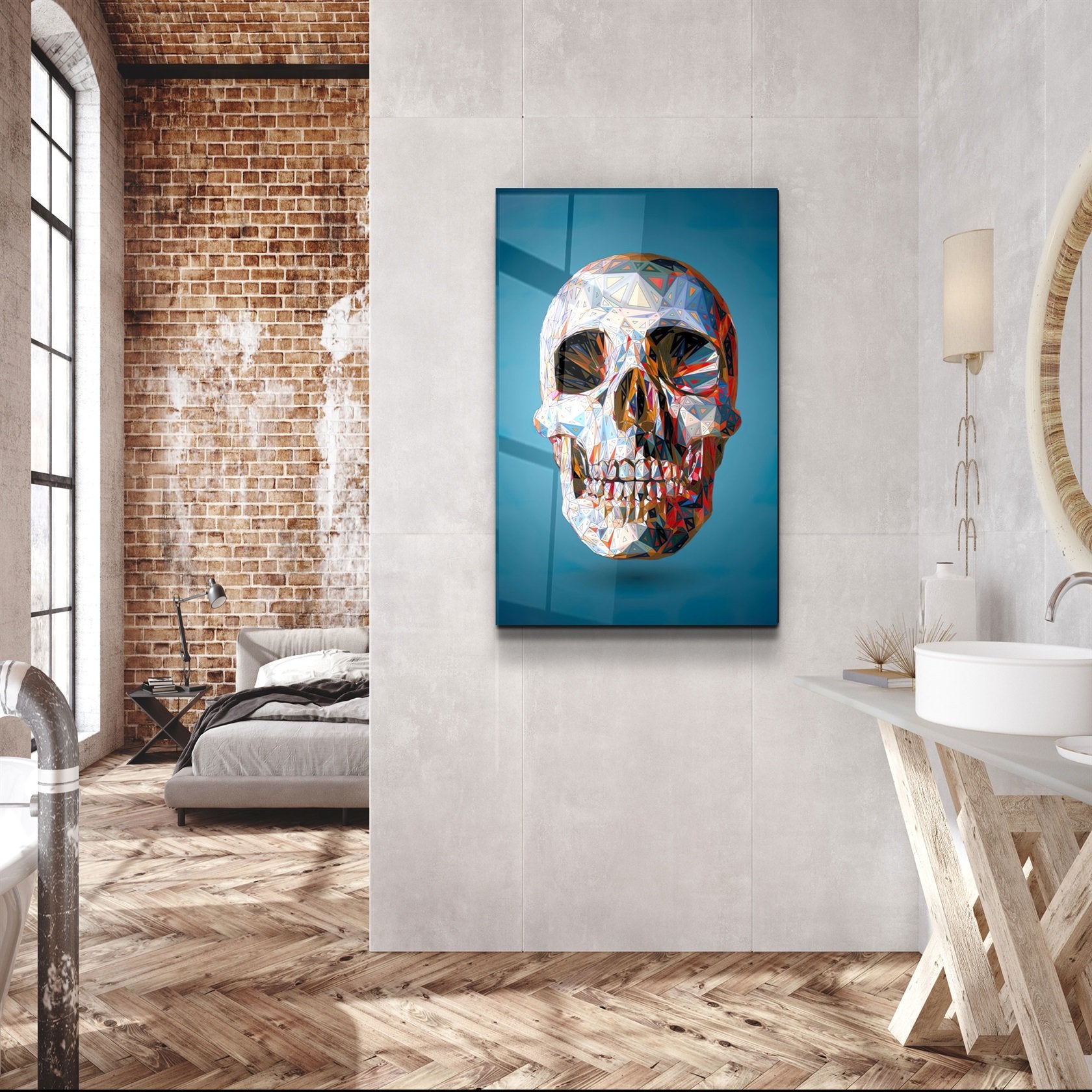 ・„Skullart“・<tc>Glasbild</tc>