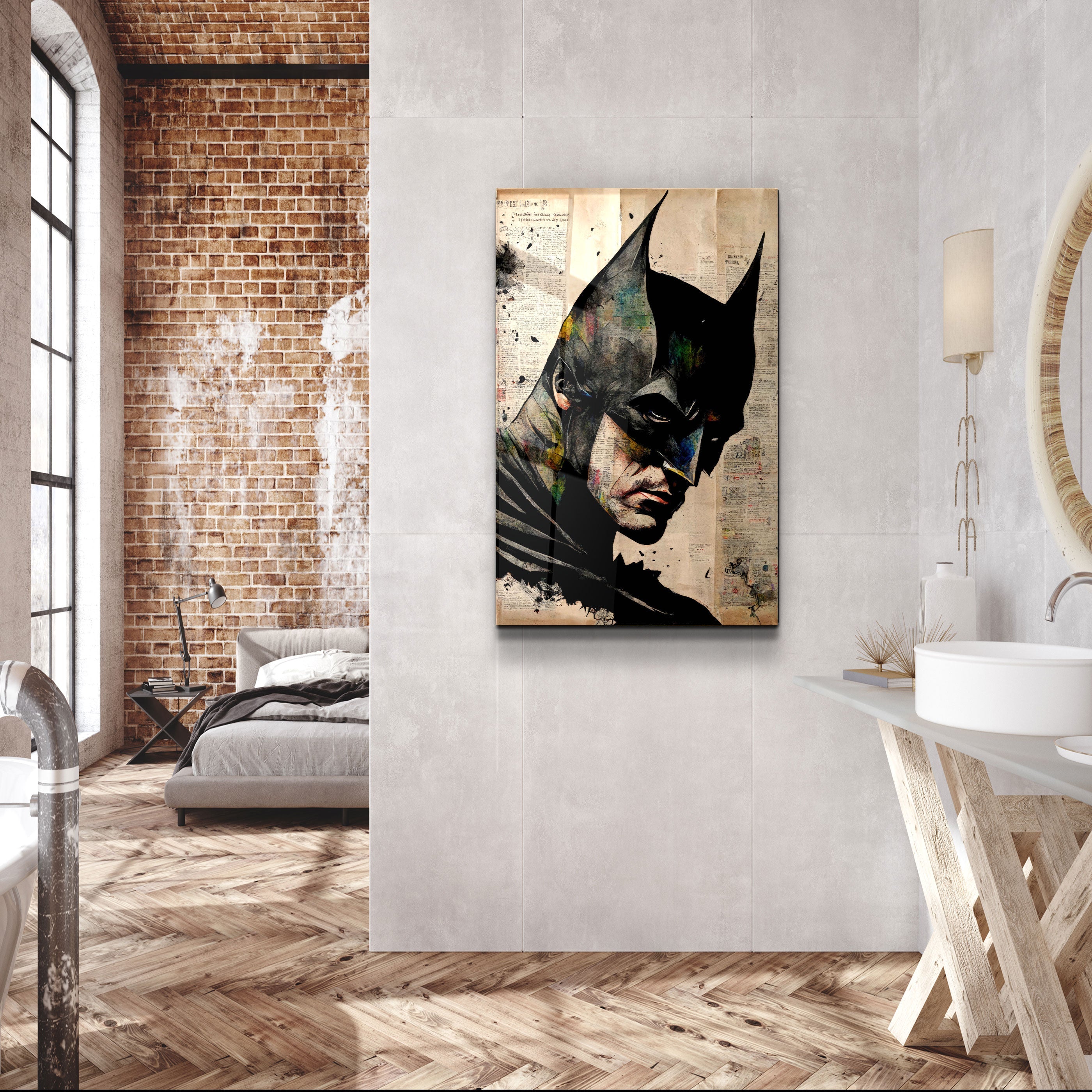 ・"Bat Redesigned"・Designer's Collection Glass Wall Art