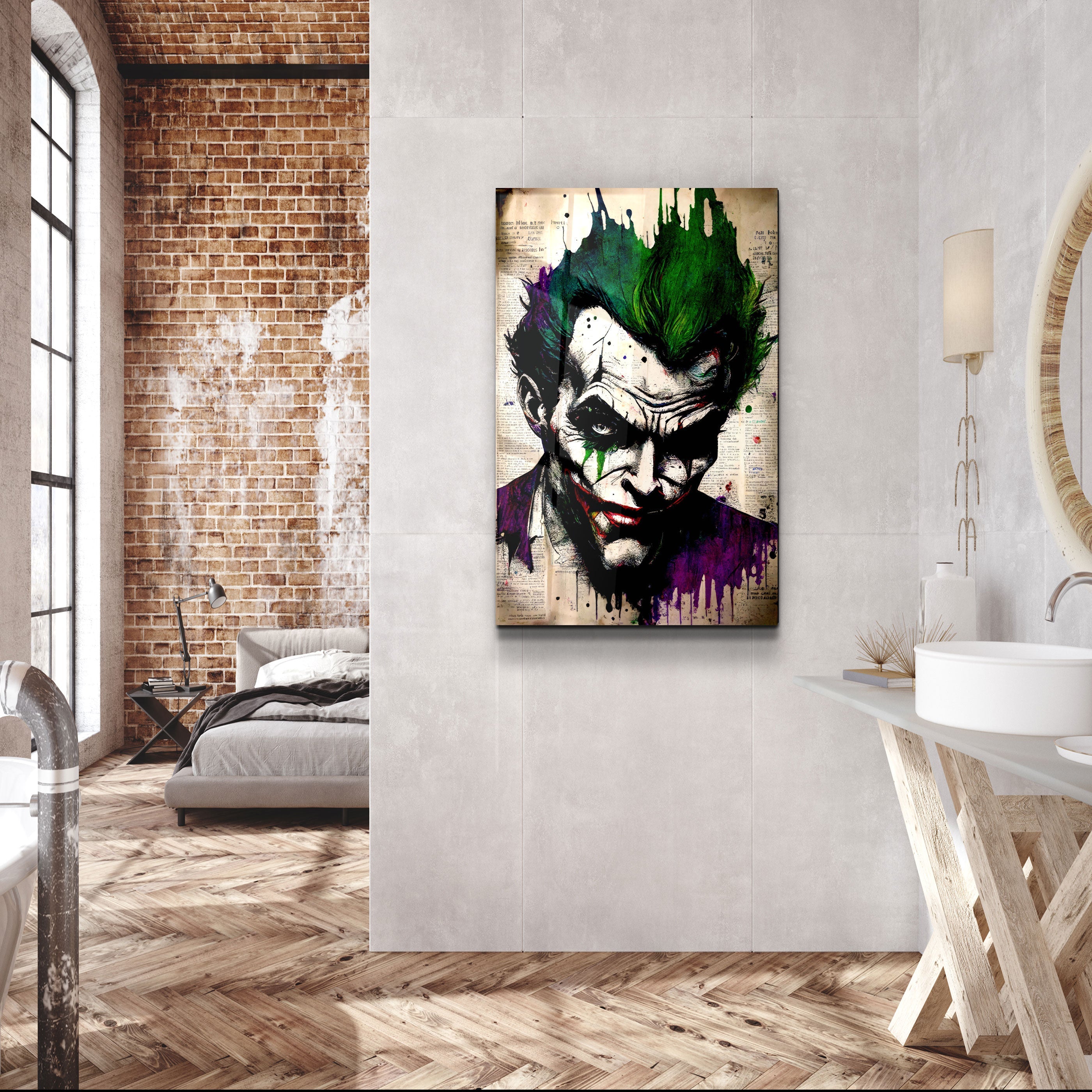 ・"Joker Redesigned"・Designer's Collection Glass Wall Art