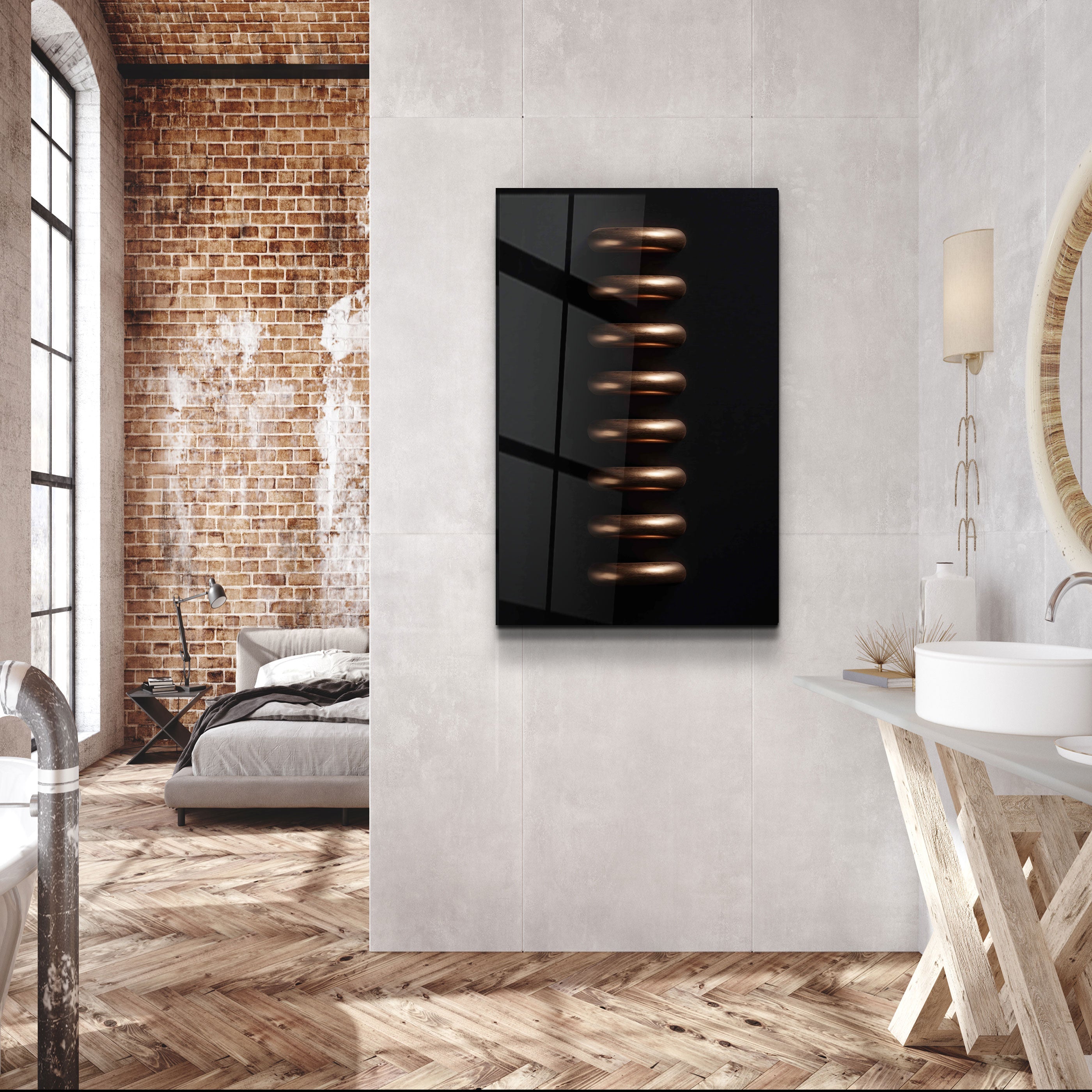 Anneaux en bronze | Art mural en verre de la collection Designers