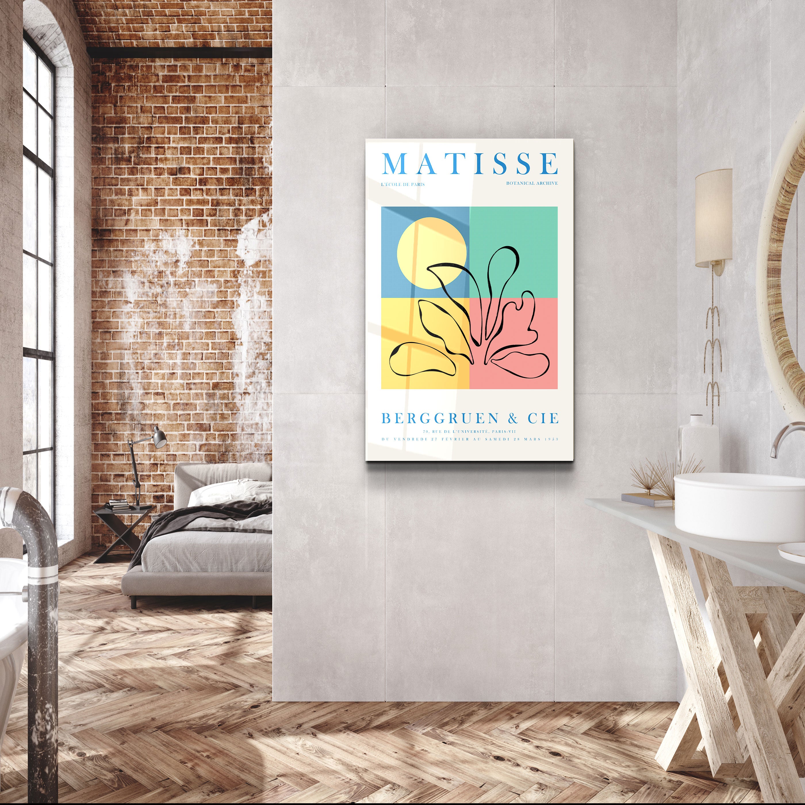 ・"Archives Botaniques H. Matisse 1953"・Gallery Print Collection Glass Wall Art