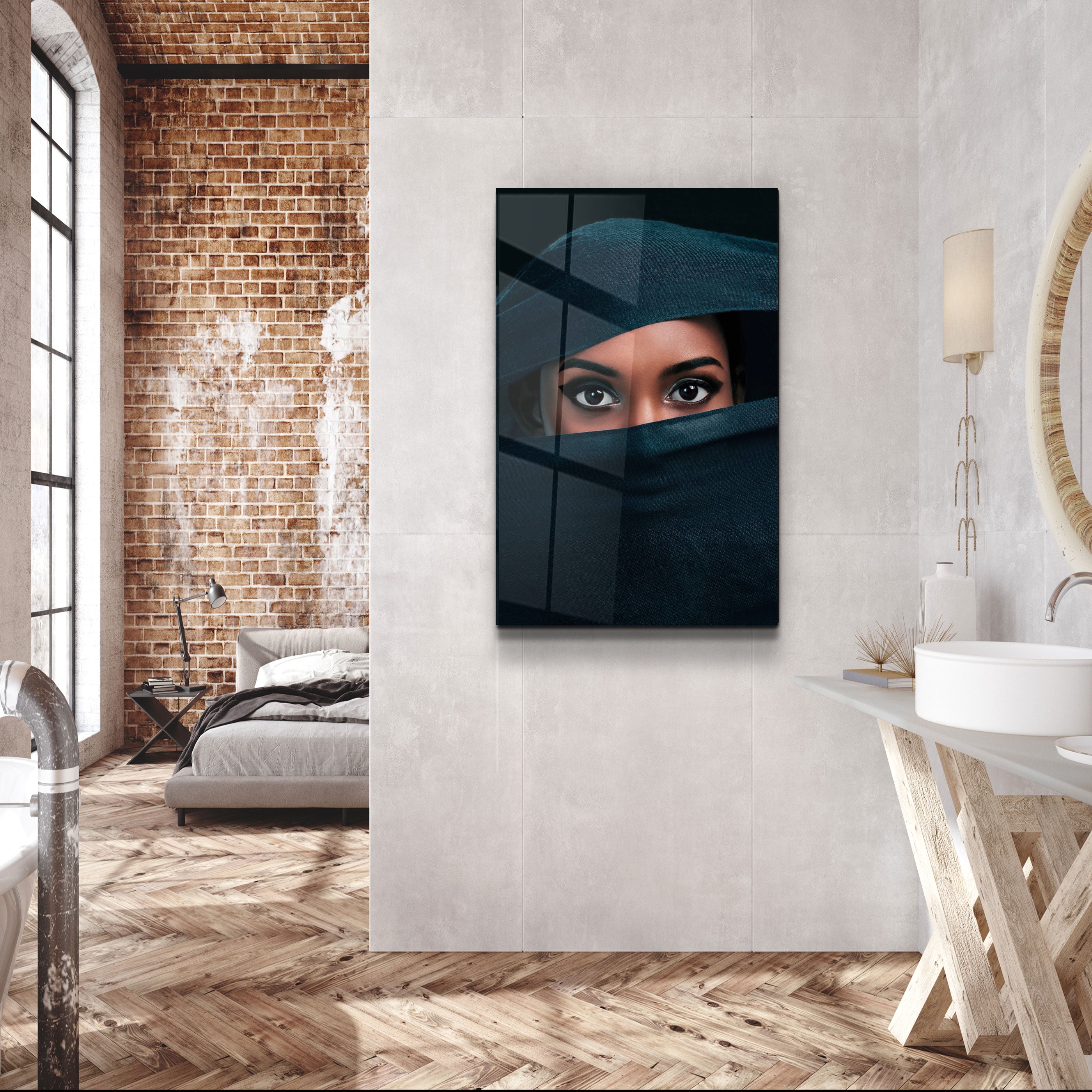 ・"Eyes Under Cover"・Art mural en verre de la collection du designer