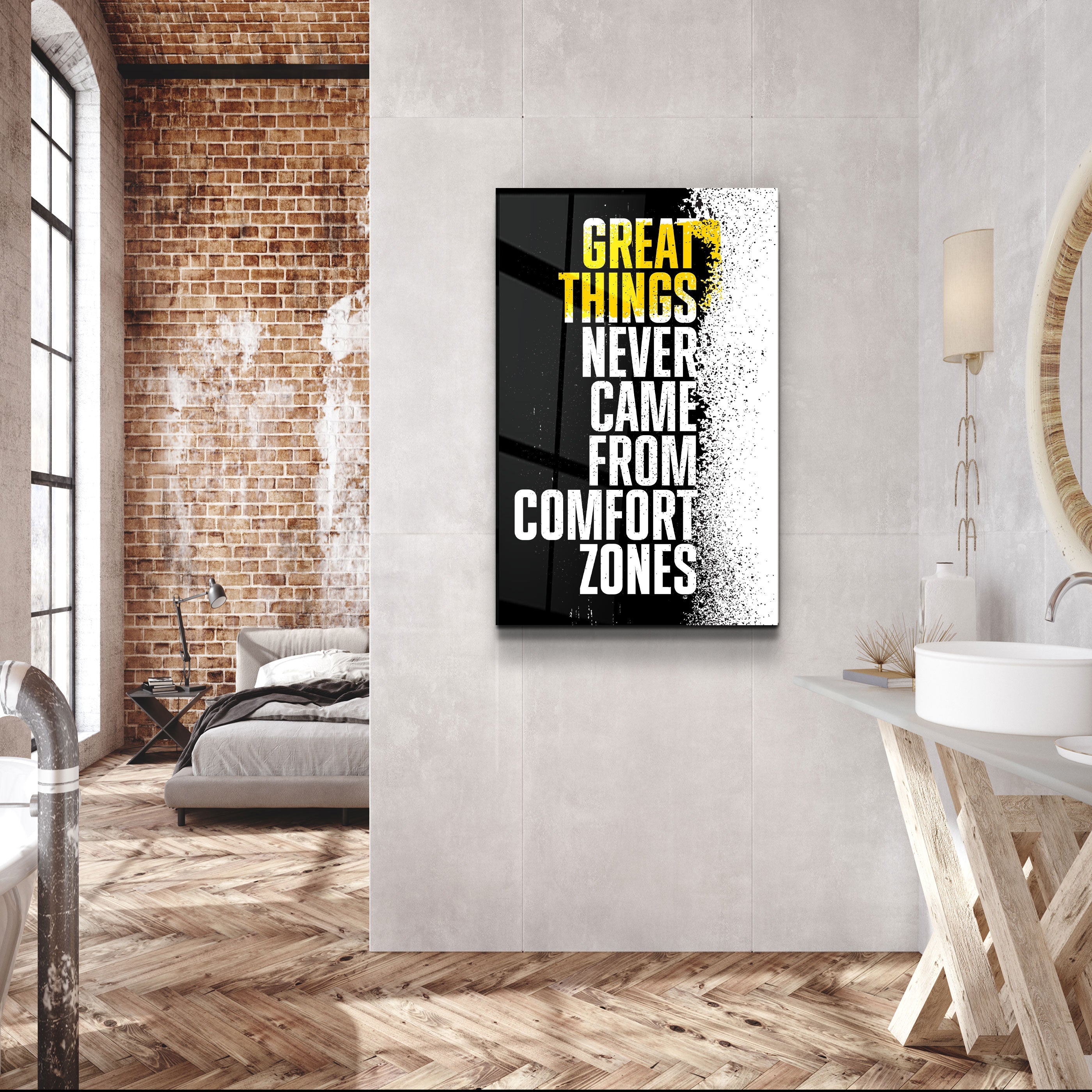 ・"Great Things"・Designer's Collection Glass Wall Art