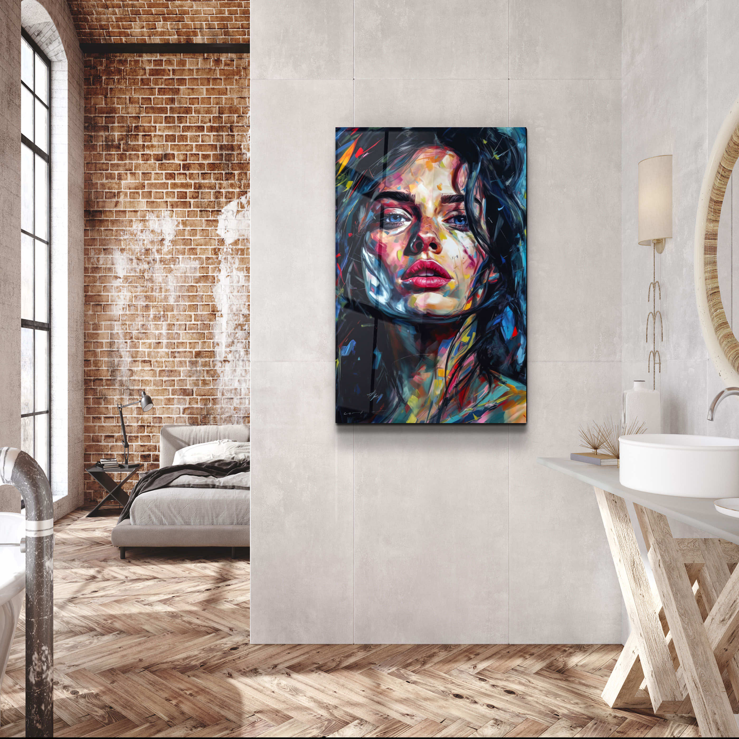 ・"Beauty Oil Painting V3"・Designers Collection Glass Wall Art