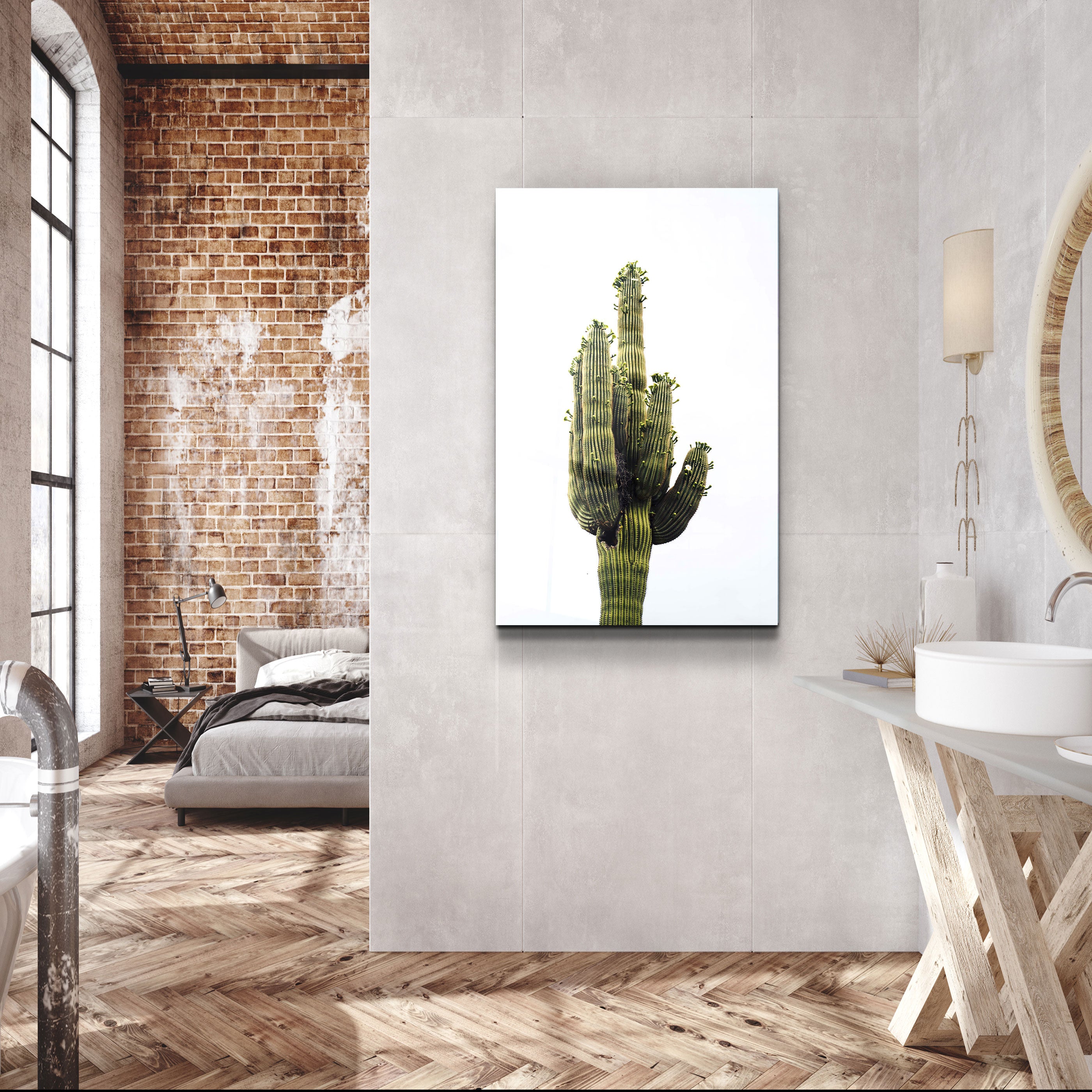 ・"Cactus géant"・Art mural en verre