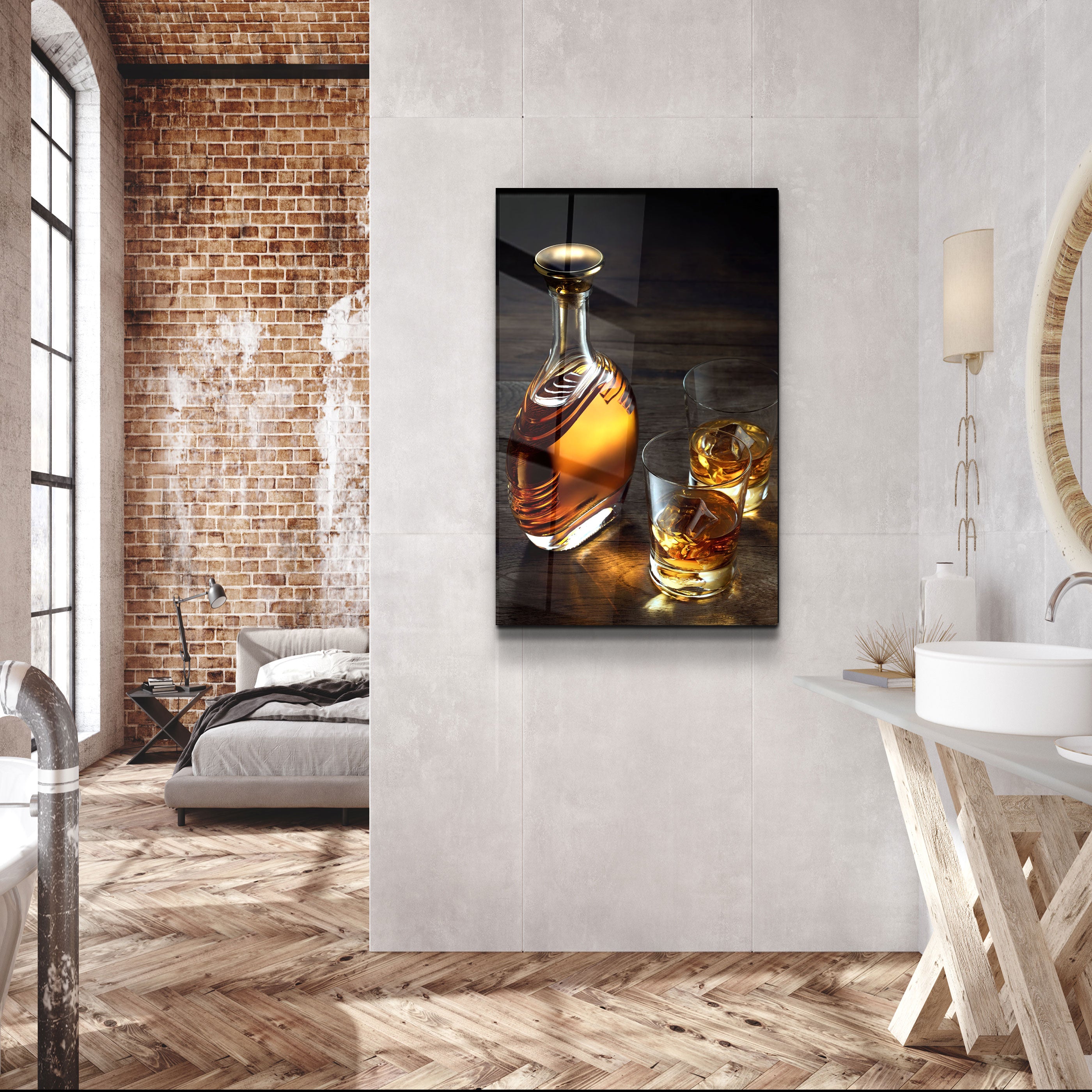 ・"Le Whisky"・Art mural en verre