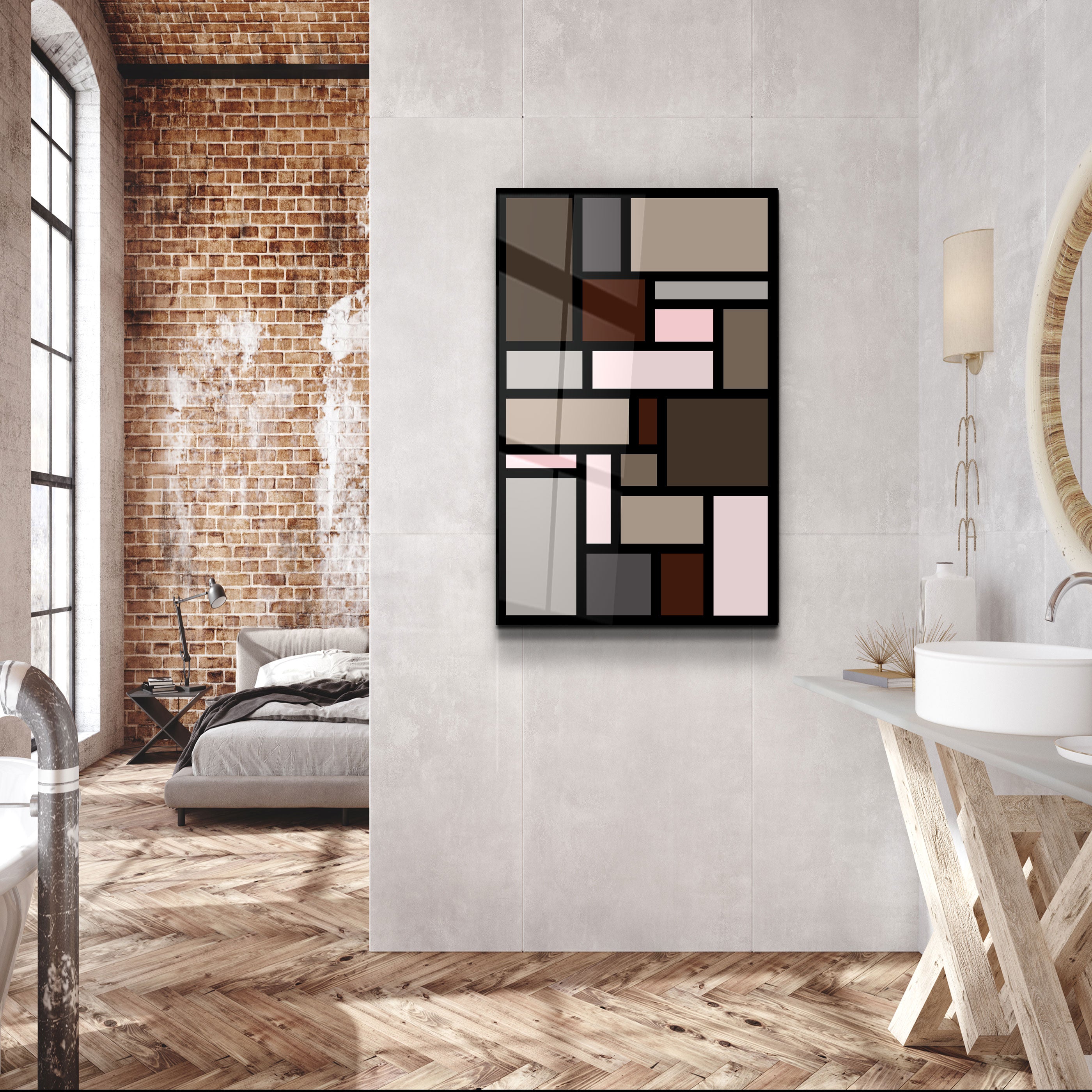 ・« Poudre »・Art mural en verre de la collection du designer