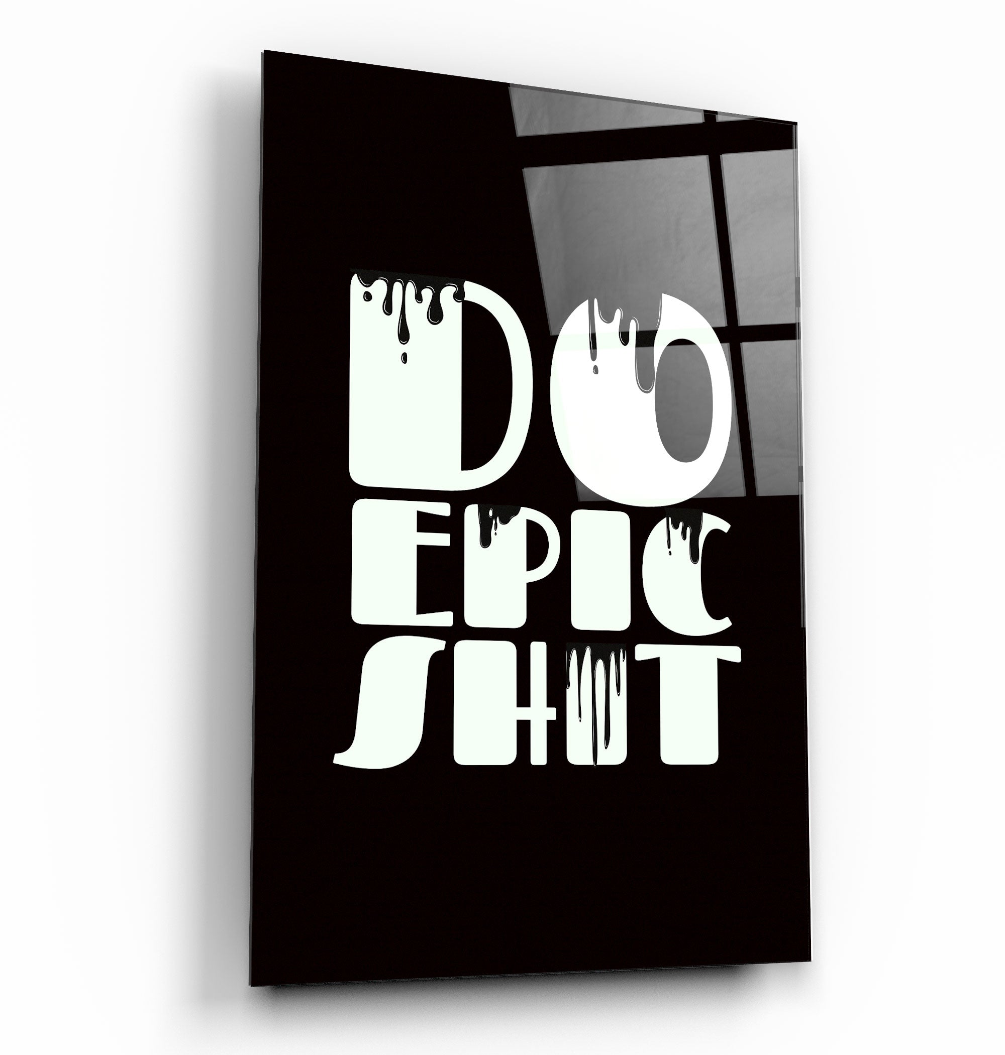 ・"Do Epic X Black"・Designers Collection Glass Wall Art