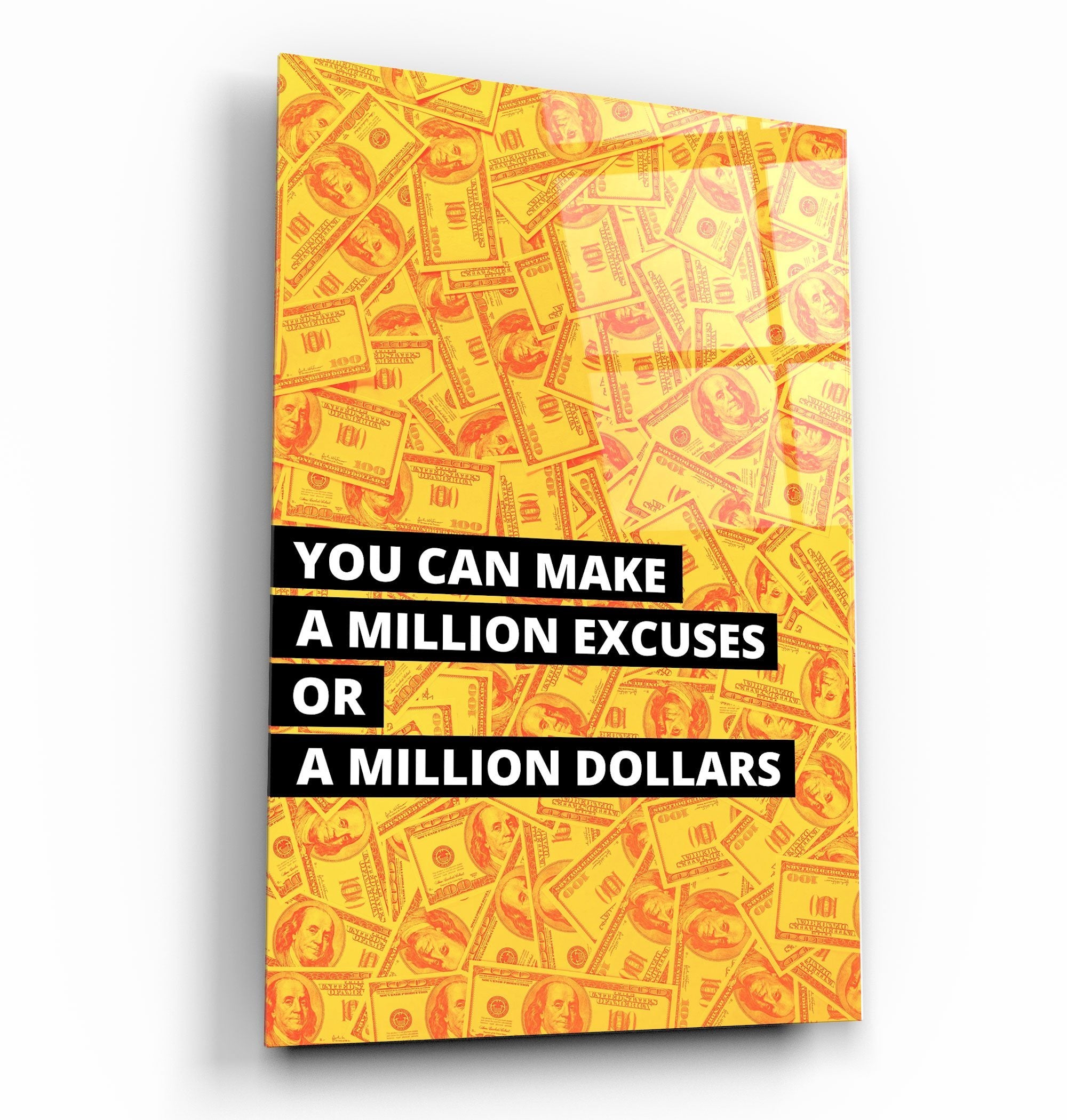 ・"Million Dollars"・Designers Collection Glass Wall Art