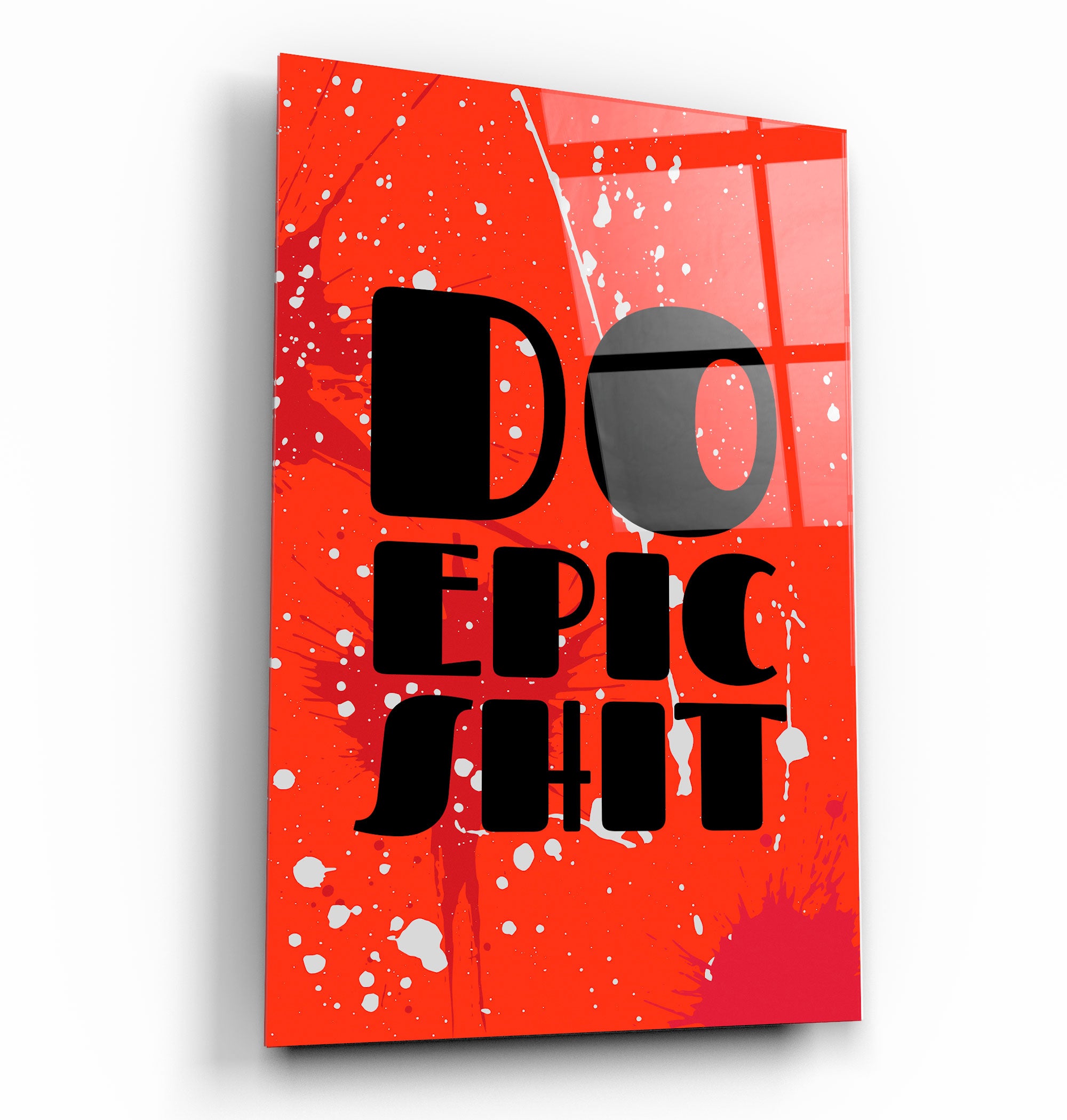 ・"Do Epic X Red"・Designers Collection Glass Wall Art