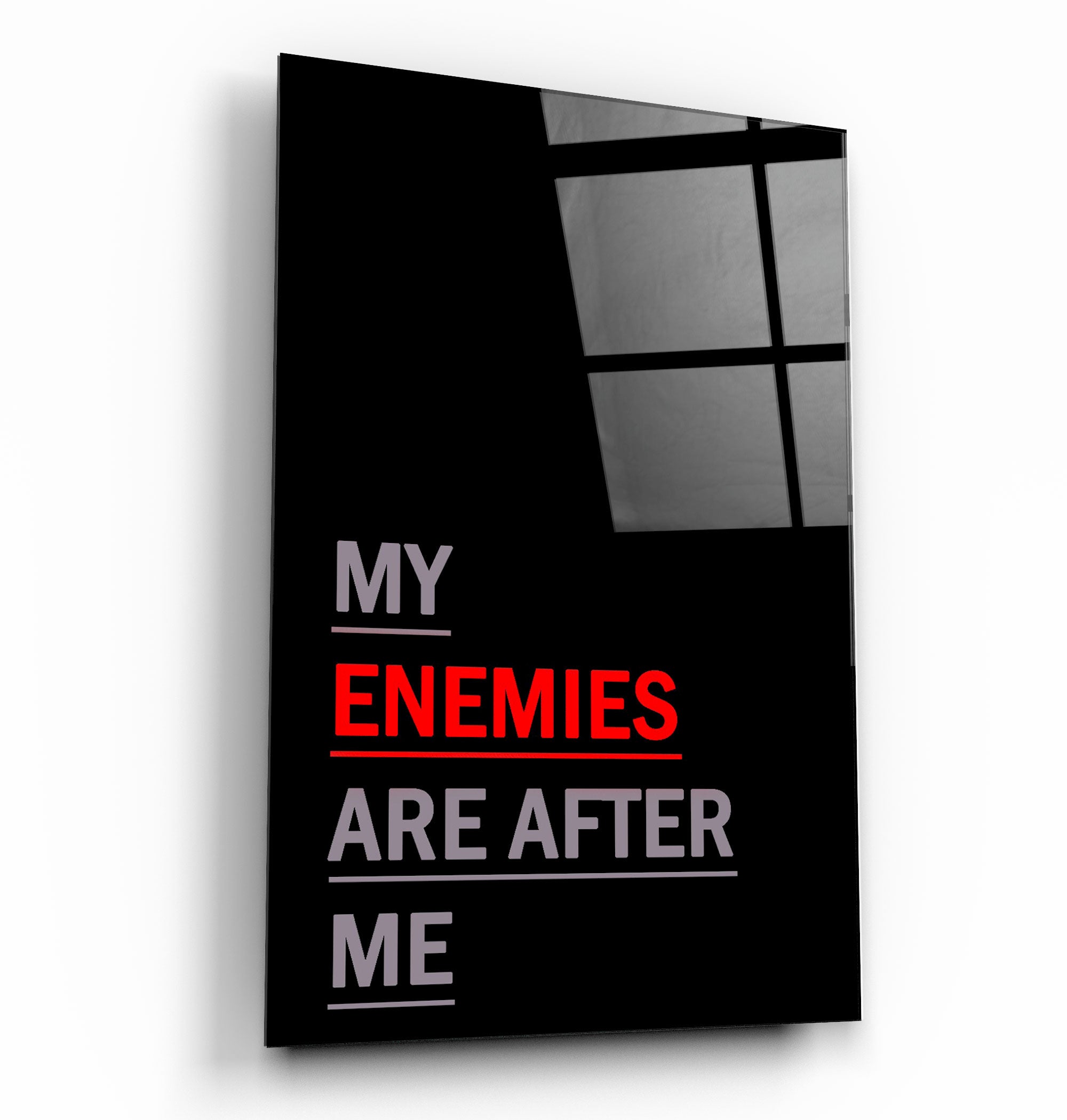 ・"My Enemies Are After Me"・Designers Collection Glass Wall Art